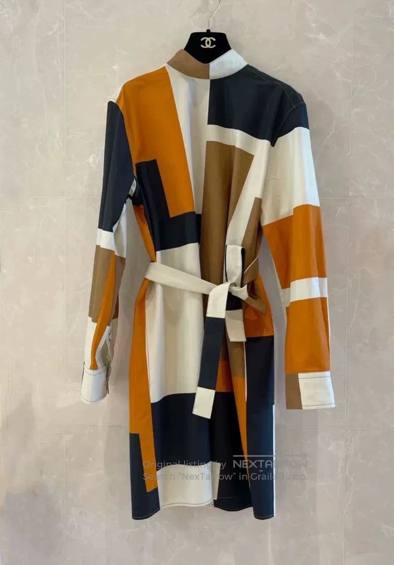 Fendi Fendi Geometric color combination shirt dress Size XS / US 0-2 / IT 36-38 - 9 Thumbnail