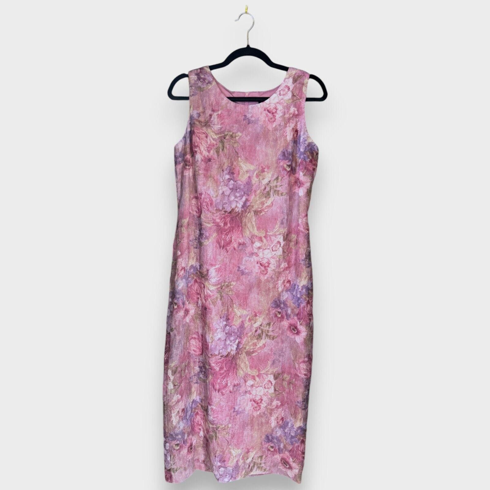 Designer Vintage Miss Dorby Semi Sheer Lined Floral Dress Size L / US 10 / IT 46 - 1 Thumbnail