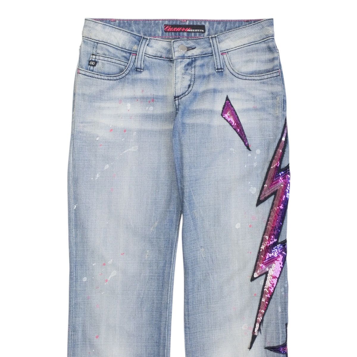 Miss Sixty Miss Sixty SS04 Lightning Bolt Jeans Size 27" / US 4 / IT 40 - 5 Thumbnail
