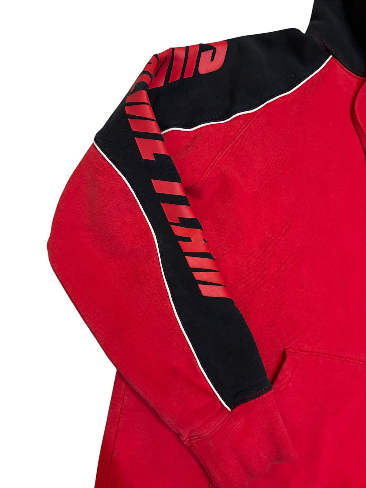 Supreme Supreme Red Black Sleeve Logo Hoodie Size US M / EU 48-50 / 2 - 3 Thumbnail