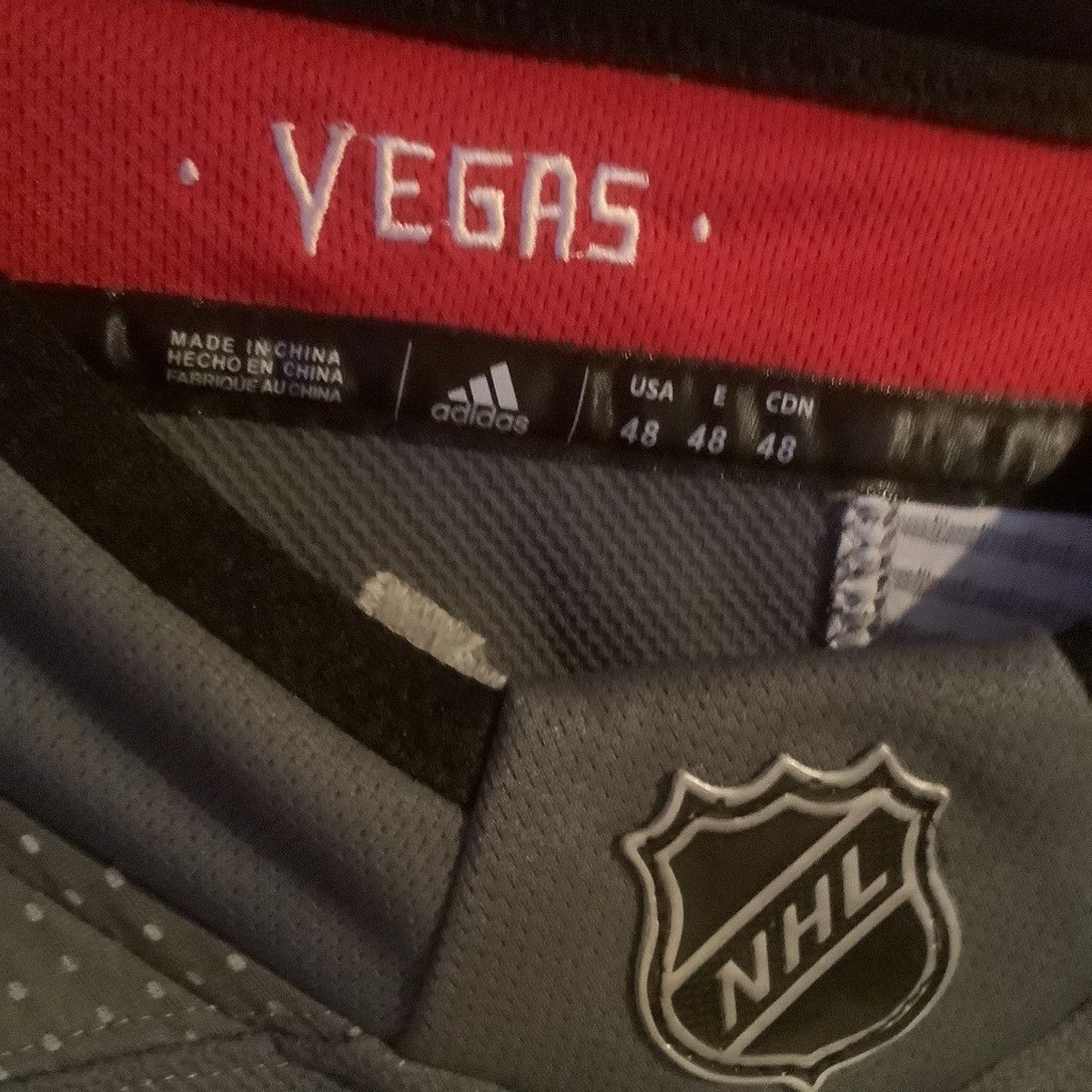 NHL NHL Adidas Indo Vegas Golden Knights Gray Hockey Jersey, 48 Size US M / EU 48-50 / 2 - 3 Thumbnail