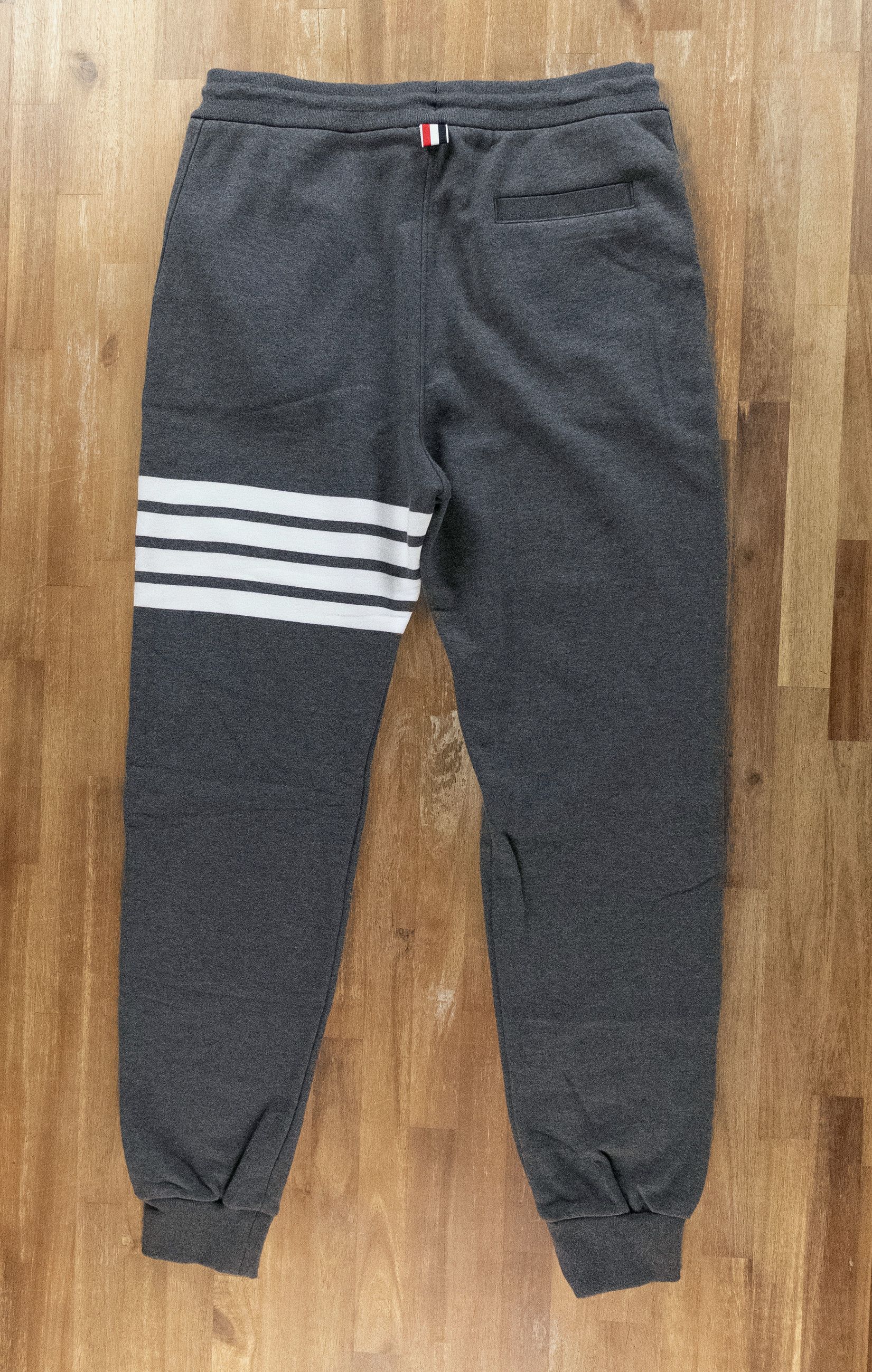 Thom Browne THOM BROWNE gray Loopback 4-Bar cotton sweatpants Size 4 XL Size US 36 / EU 52 - 10 Thumbnail