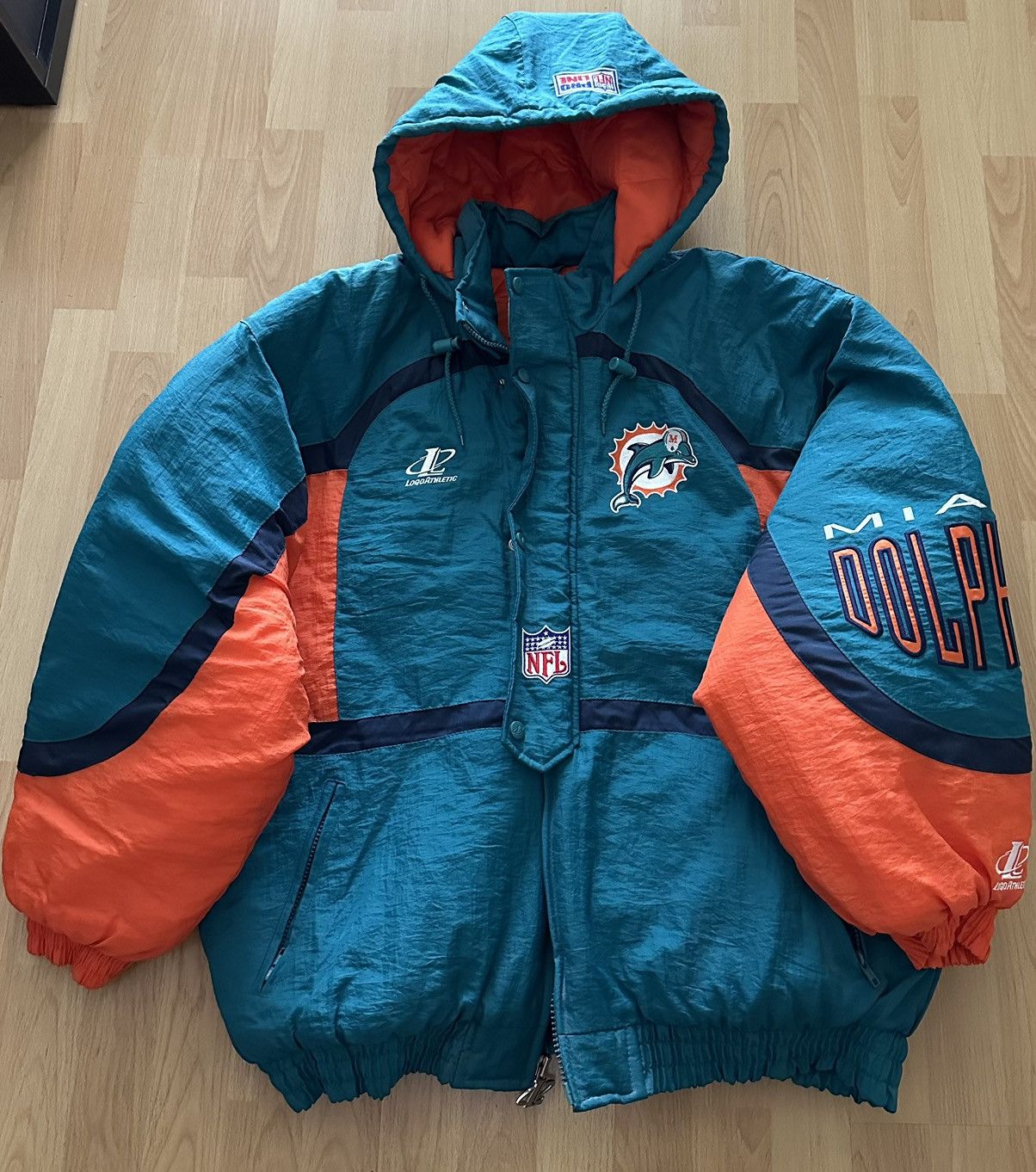 Find more Vintage Miami Dolphins Winter Jacket for sale at up to