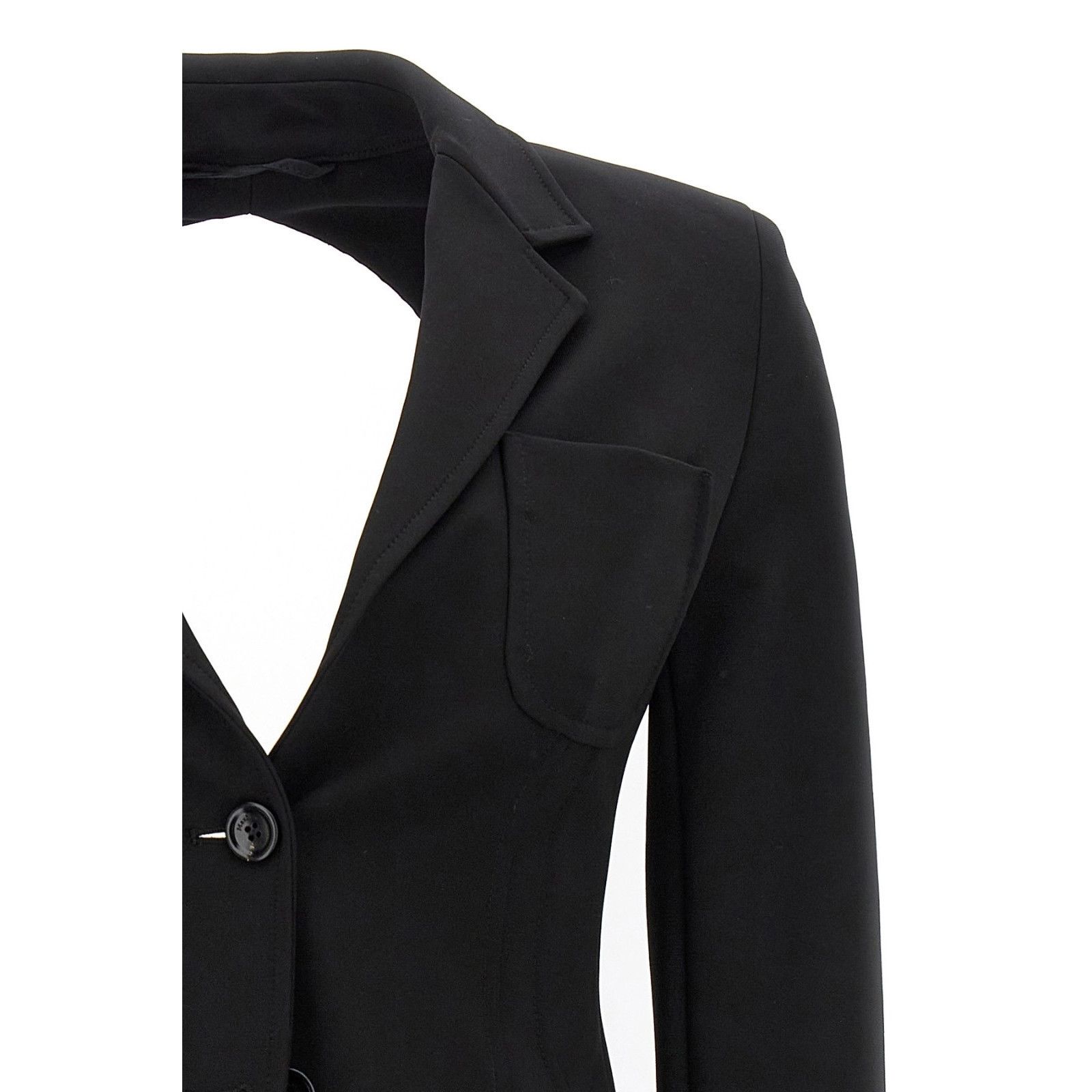 Max Mara MAX MARA Anagni Black Stretch Blazer Jacket New & Authentic Size S / US 4 / IT 40 - 3 Thumbnail