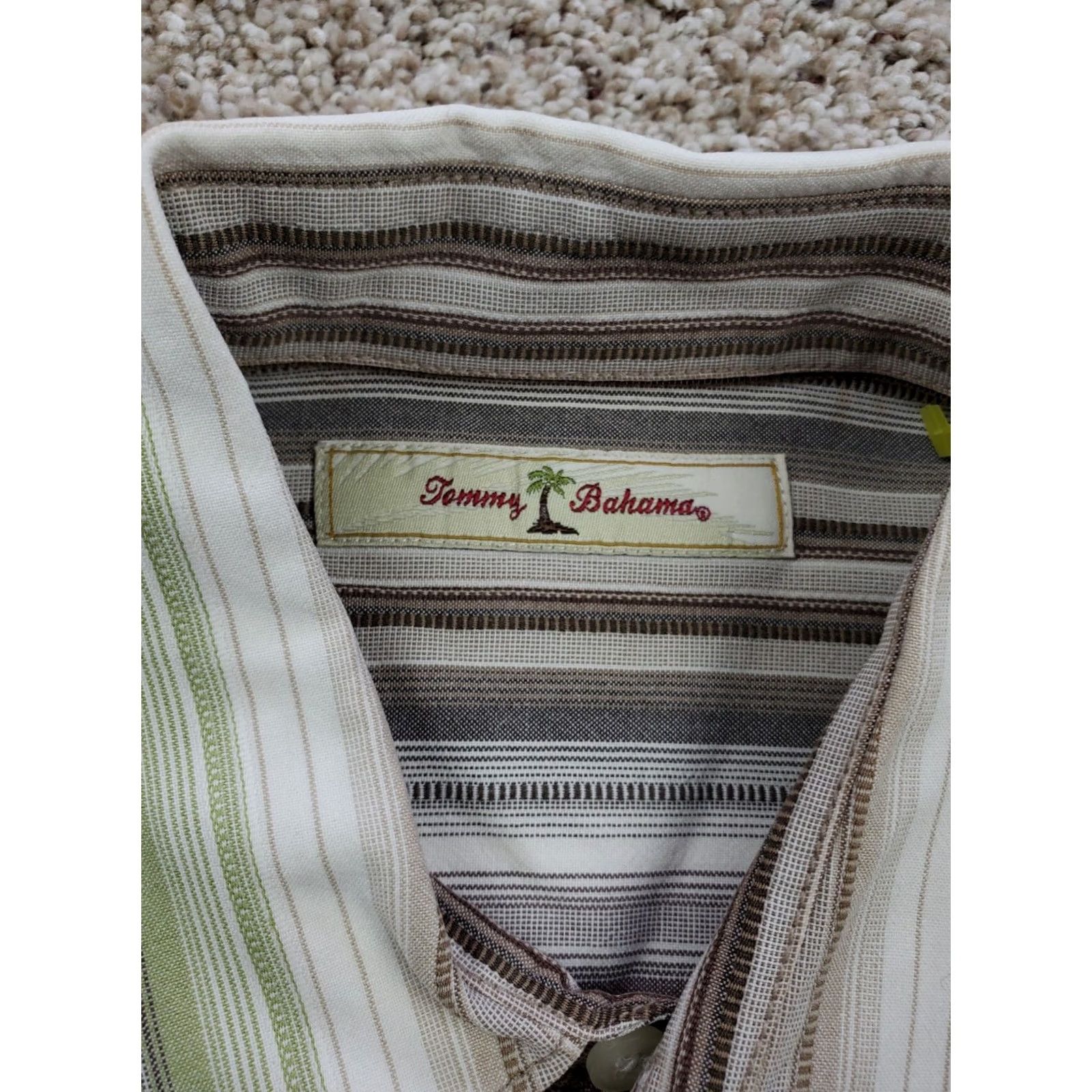 Tommy Bahama Tommy Bahama Shirt Multicolor Striped Lyocell Button Up Long Sleeve Men M Size US M / EU 48-50 / 2 - 4 Thumbnail