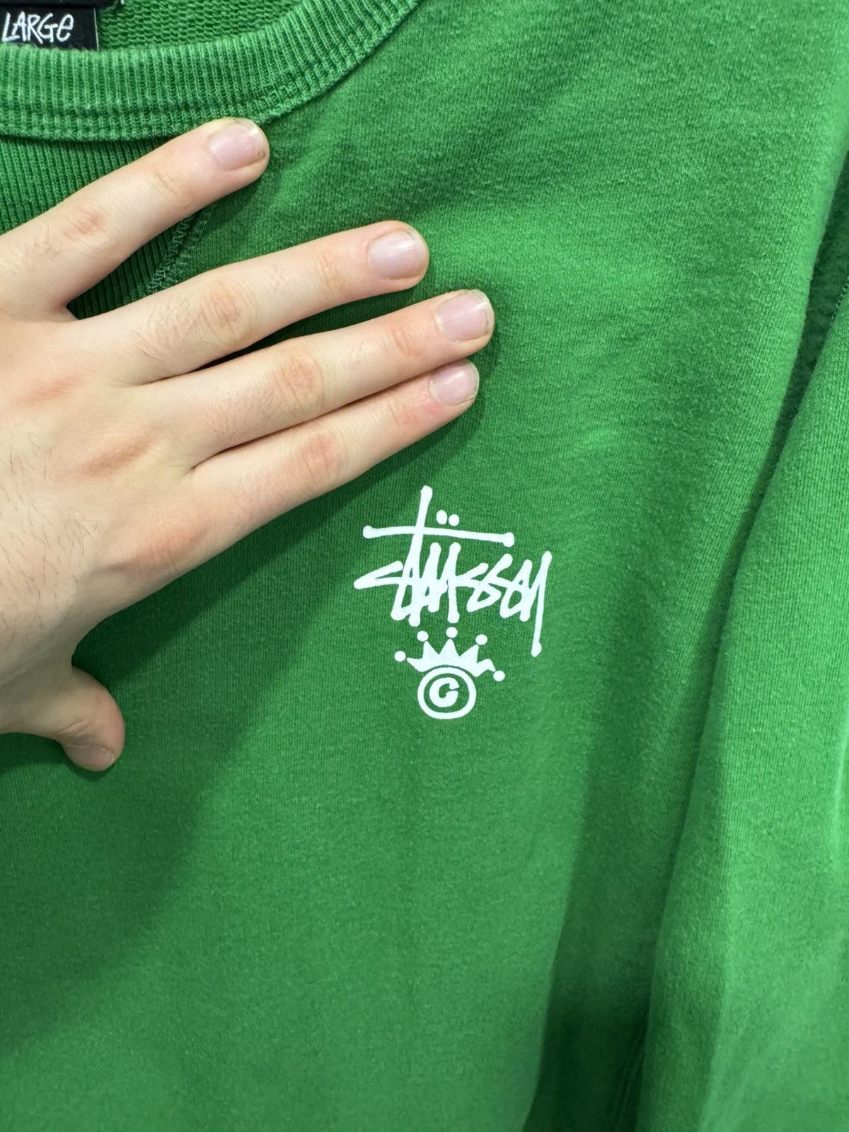 Stussy × Vintage Stussy spell out script logo crewneck sweatshirt Size US L / EU 52-54 / 3 - 3 Thumbnail