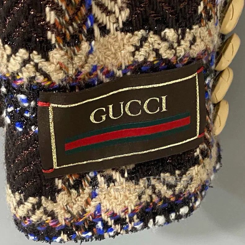 Gucci Gucci Small fragrant style gold plaid coat Size XS / US 0-2 / IT 36-38 - 4 Thumbnail