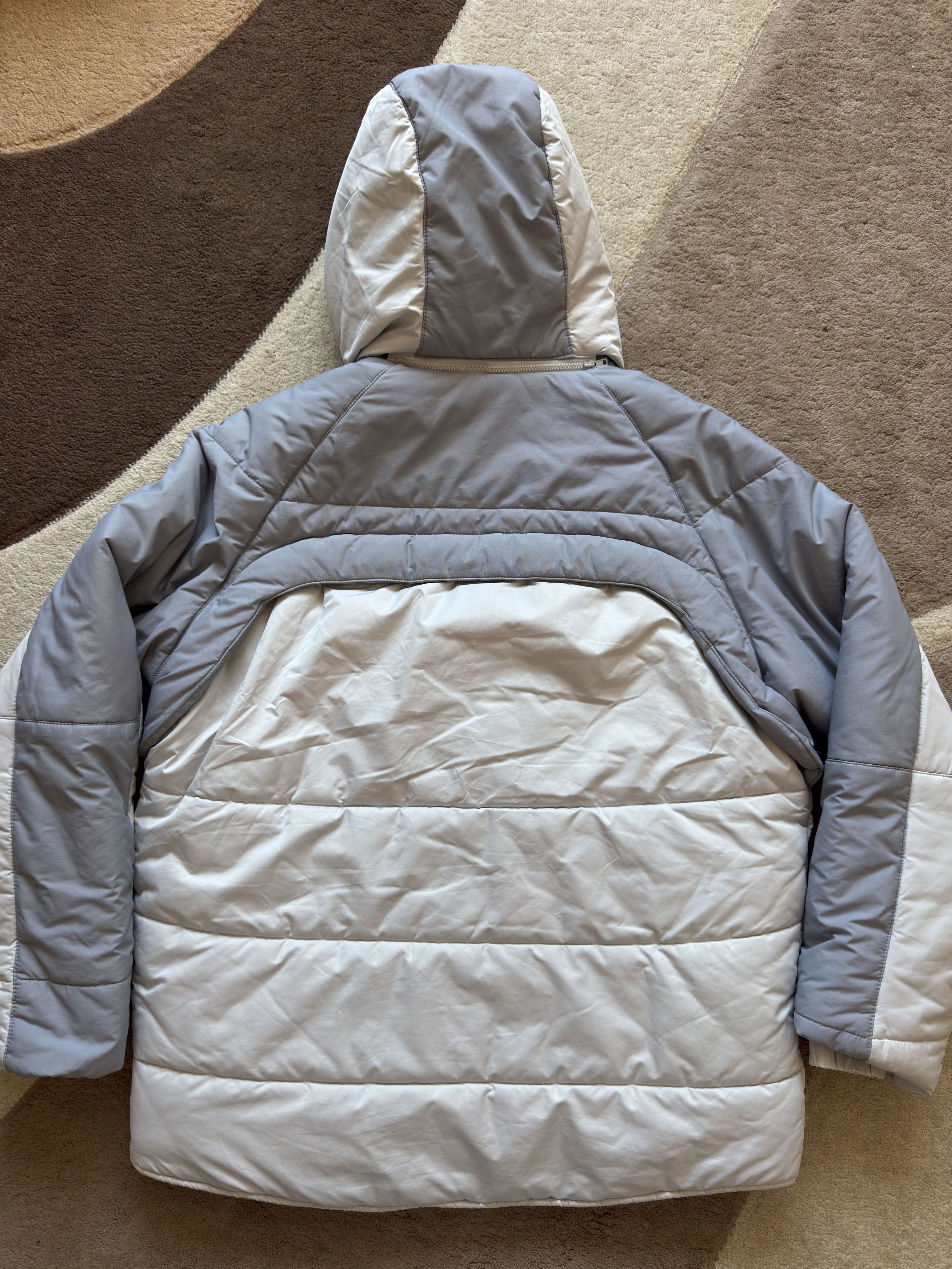 Nike Vintage Rare Nike Puffer 2000s Cool White Grey Hooded Size US M / EU 48-50 / 2 - 15 Thumbnail