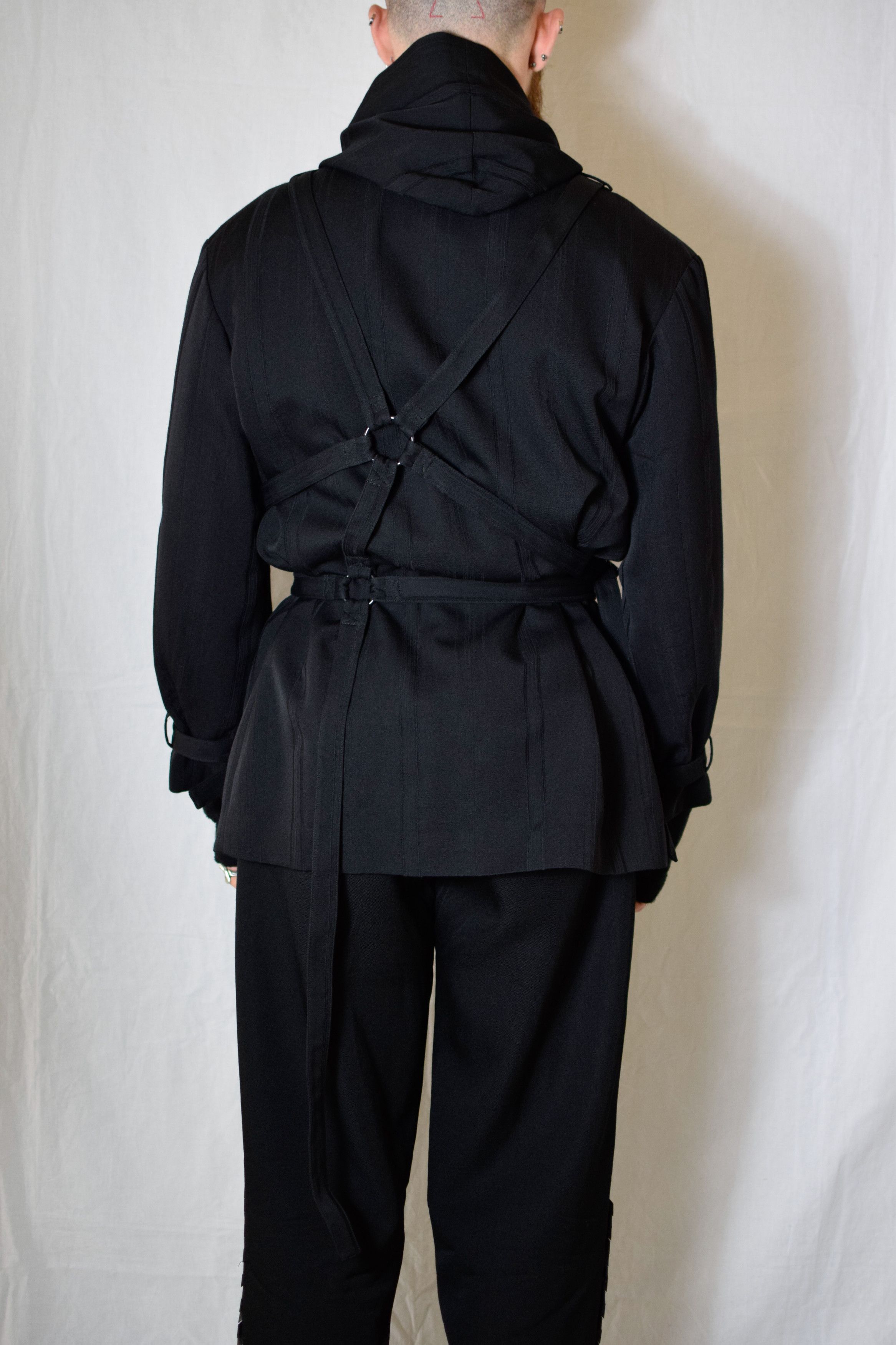 Yohji Yamamoto YYPH AW16 Striped Bondage Blazer - HR-J12-108 Size 52R - 10 Thumbnail