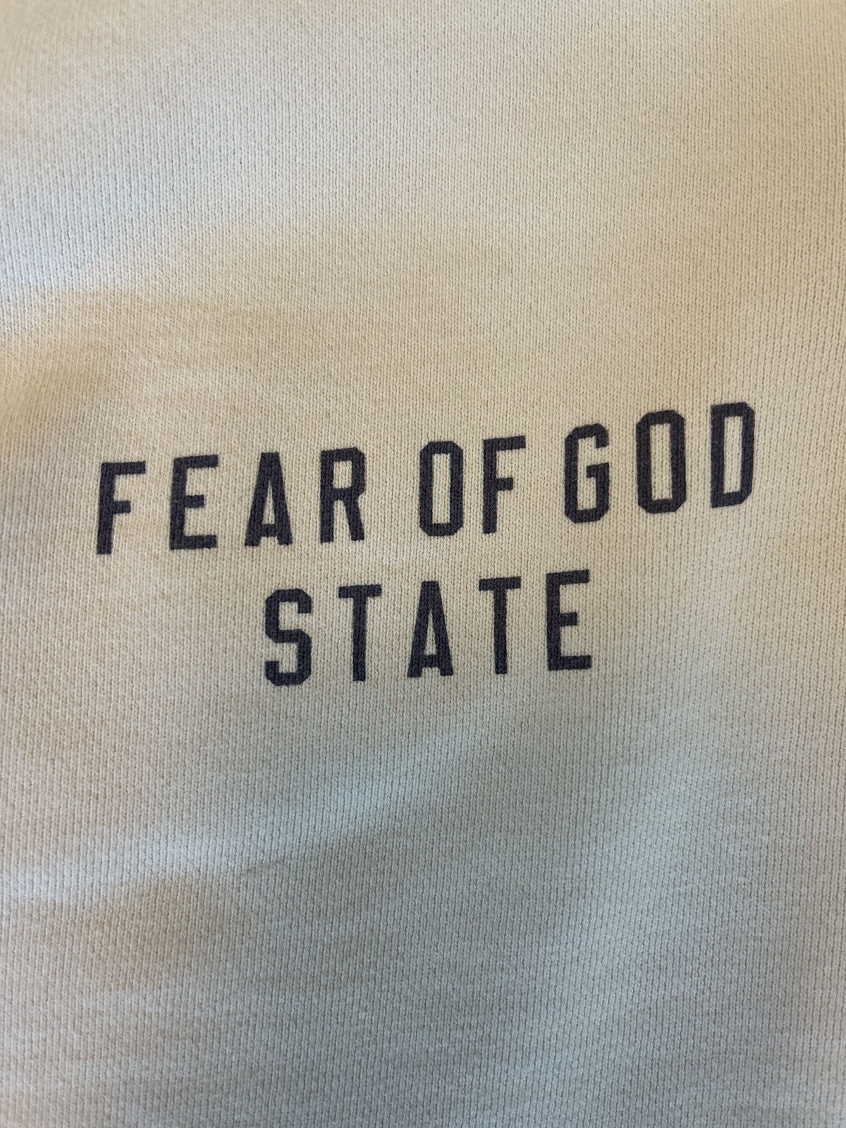 Fear of God Fear of God State Logo Sweatpants – Medium (31) – Cream/Bone Size US 31 - 3 Thumbnail