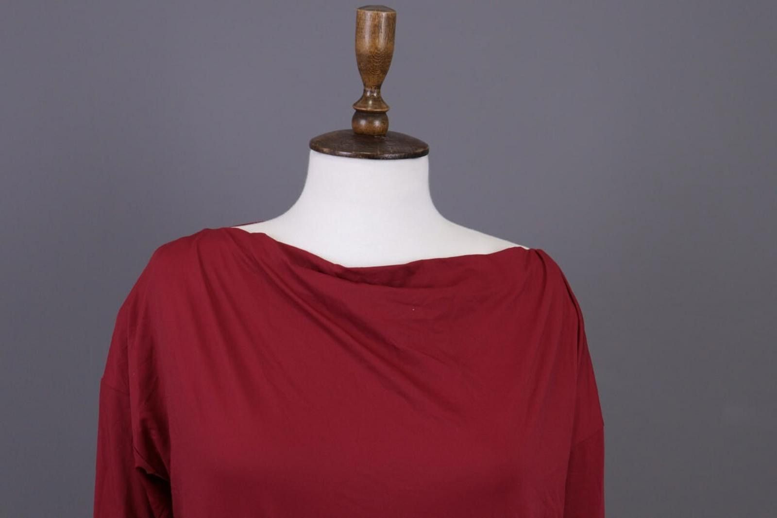 Wolford Wolford Burgundy Stretch Long Sleeve Pullover Sweater Size ONE SIZE - 2 Thumbnail