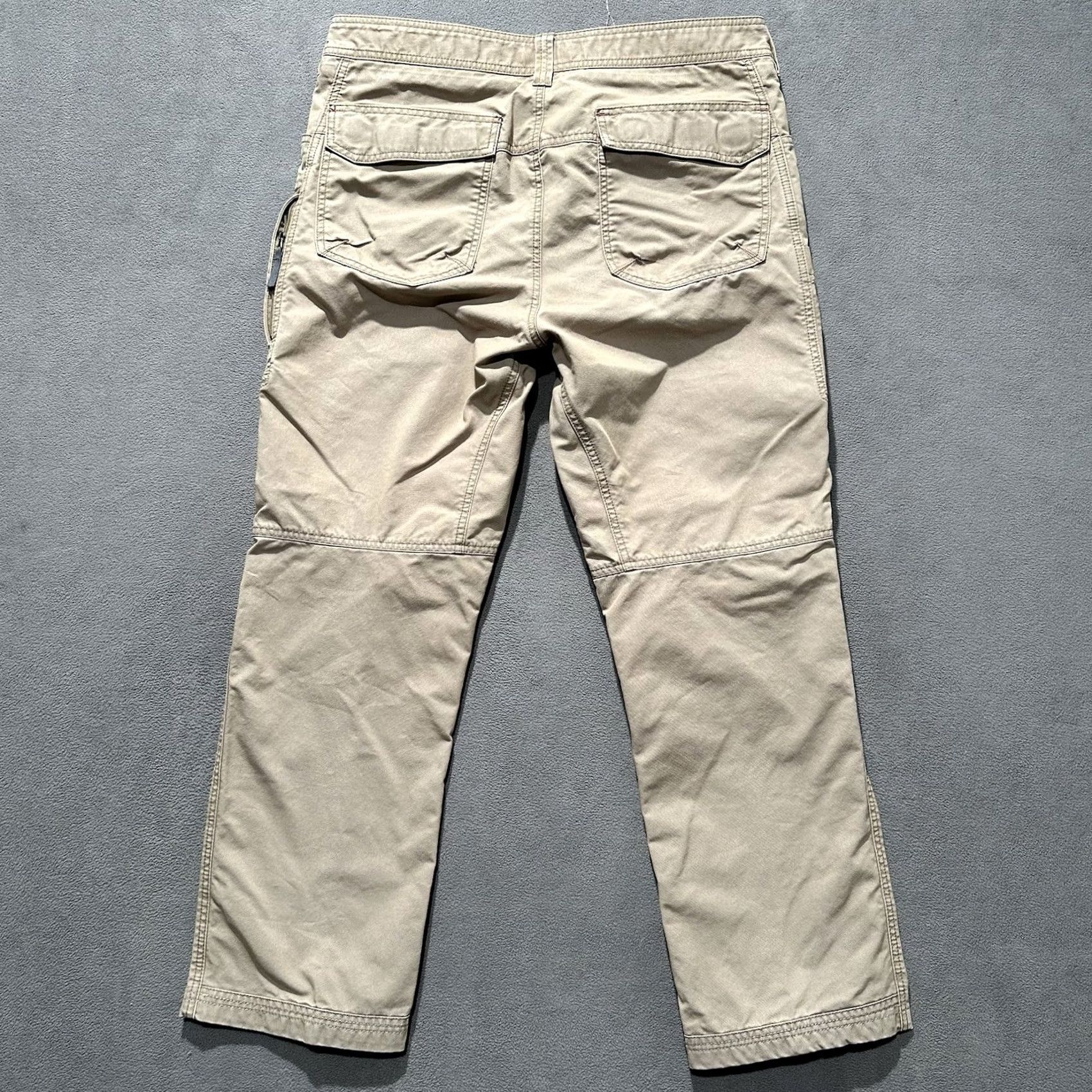 Vintage LL Bean Pants Mens 35x29 (35x27) Beige Riverton Canvas Workwear Utility Outdoor Size US 35 - 2 Thumbnail
