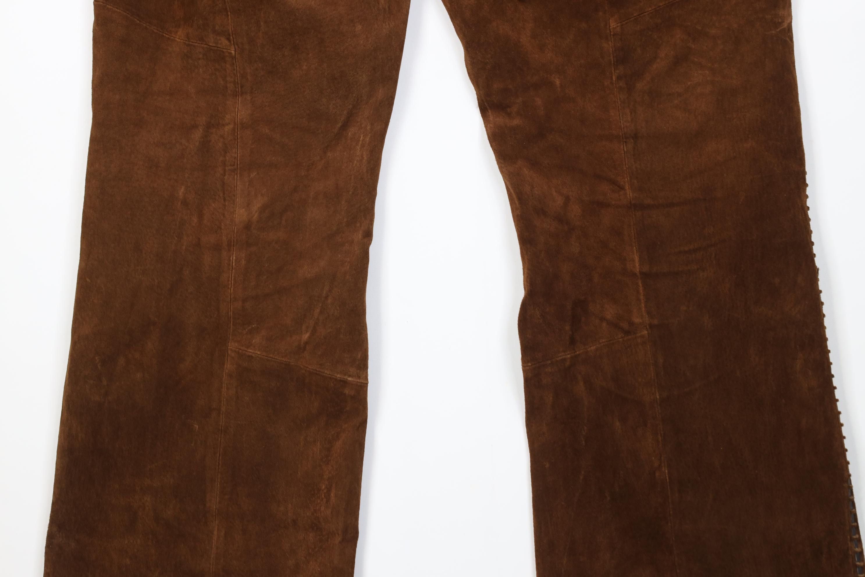Vintage Vintage 90s Y2K Venus Williams Tennis Suede Leather Pants Size 34" / US 12 / IT 48 - 12 Thumbnail