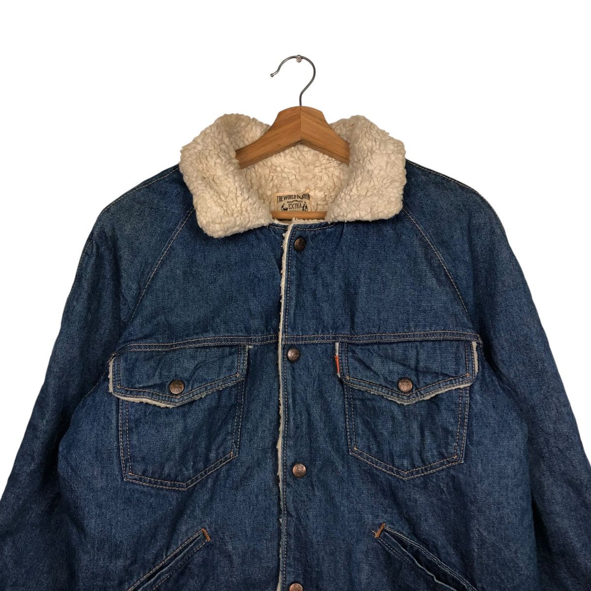 Vintage 🔥VINTAGE DENIM BIKER JACKET BIG JOHN SHERPA TOYO ENTERPRISE Size US L / EU 52-54 / 3 - 3 Thumbnail