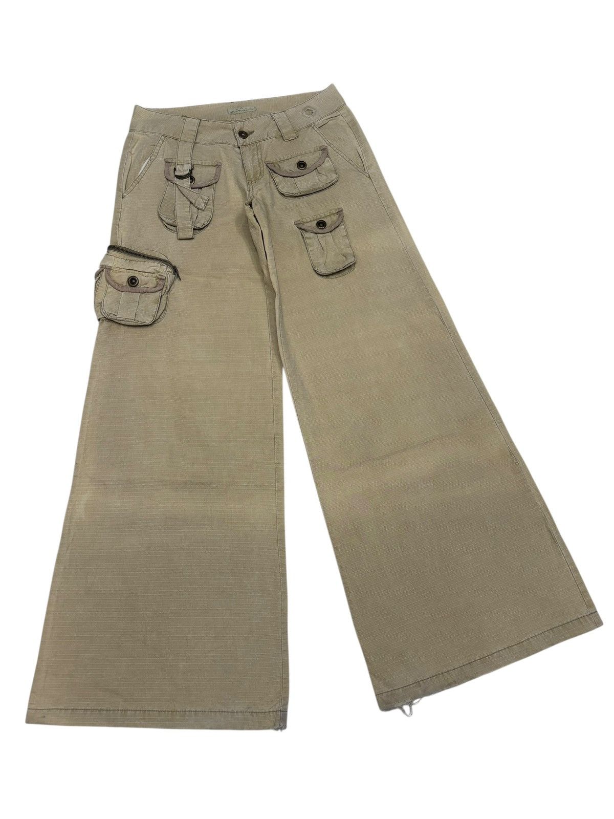 GOA 🔥G.O.A SUPER FLARED PARACHUTE PANTS CARGO LOW RISE Size US 28 / EU 44 - 2 Thumbnail