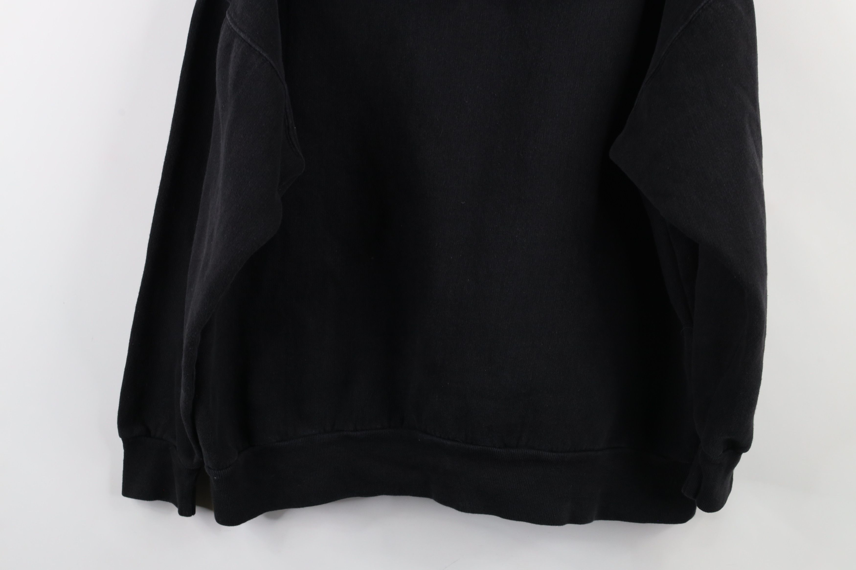 Vintage Vintage 90s Streetwear Boxy Fit Hoodie Sweatshirt Black Size XL / US 12-14 / IT 48-50 - 14 Thumbnail