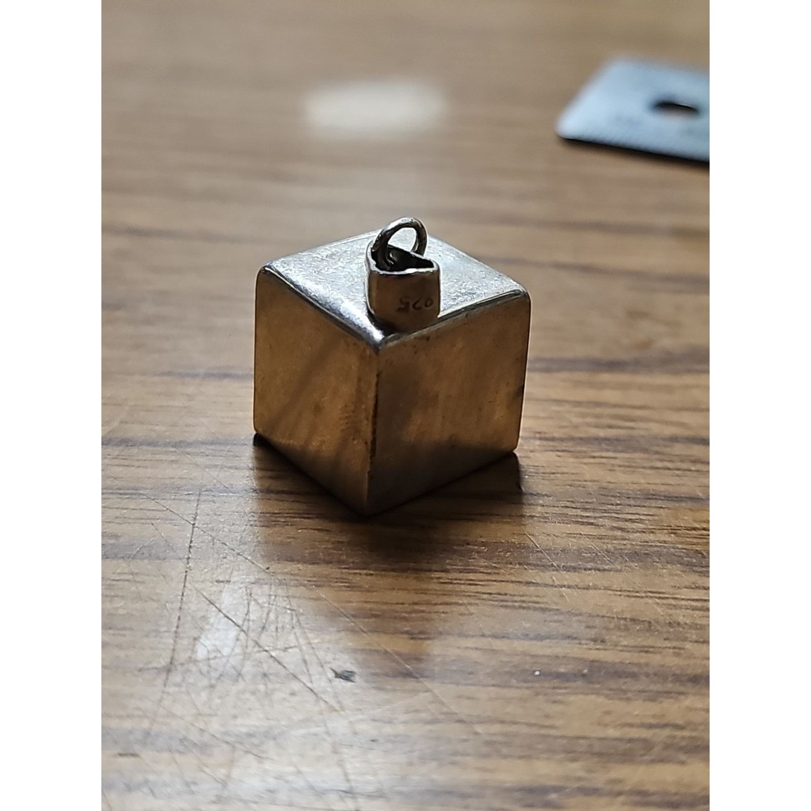 Other Sterling Silver 925 Cube Blank Charm Pendant for Necklace Size ONE SIZE - 4 Thumbnail