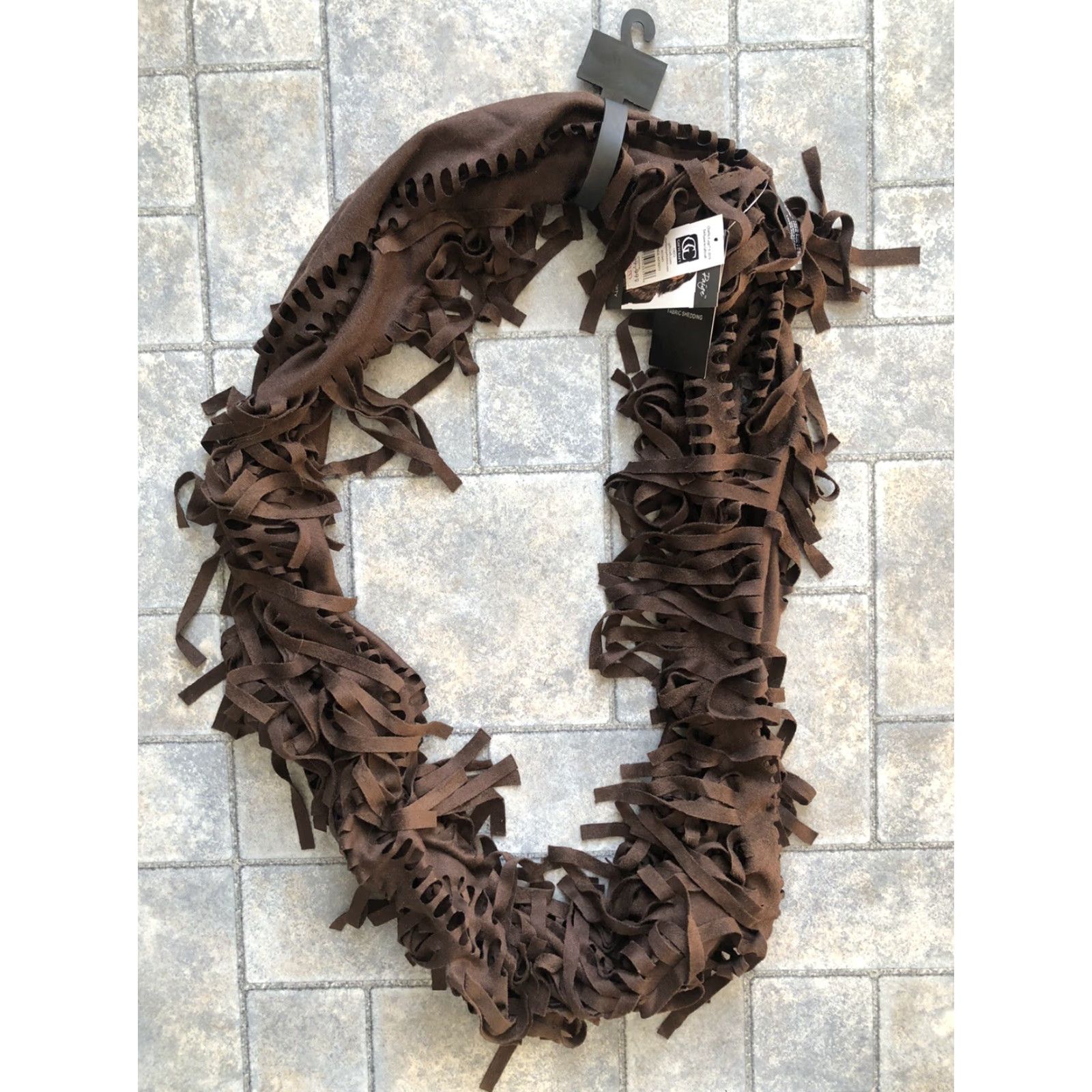 Paige NWT Charlie Paige Giftcraft Fringe Infinity Scarf Brown Polyester Women Size ONE SIZE - 2 Thumbnail