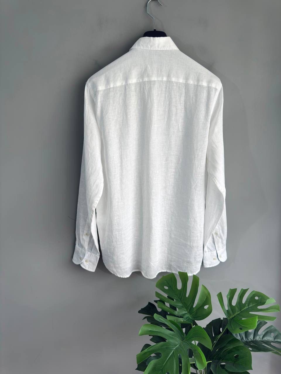 Other Paul Kehl Zurich Men's White Custom Fit Linen Shirt, Size M Size US M / EU 48-50 / 2 - 7 Thumbnail