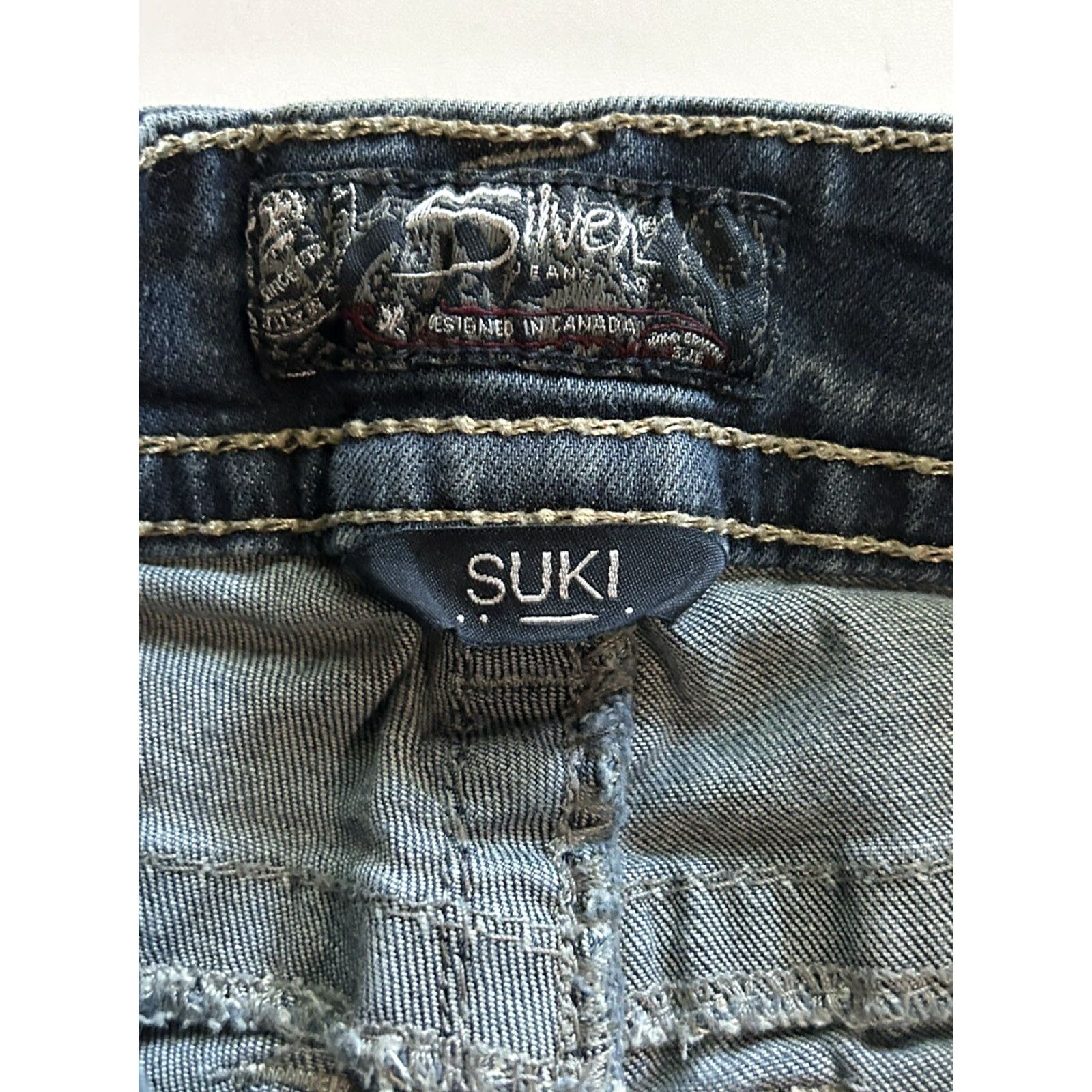 Silver Jeans Co. Silver Jeans Womens Blue Suki Skinny Distressed s 26x31 Jeans Denim Slim Distressed Womens 26x31 Size 26" / US 2 / IT 38 - 3 Thumbnail