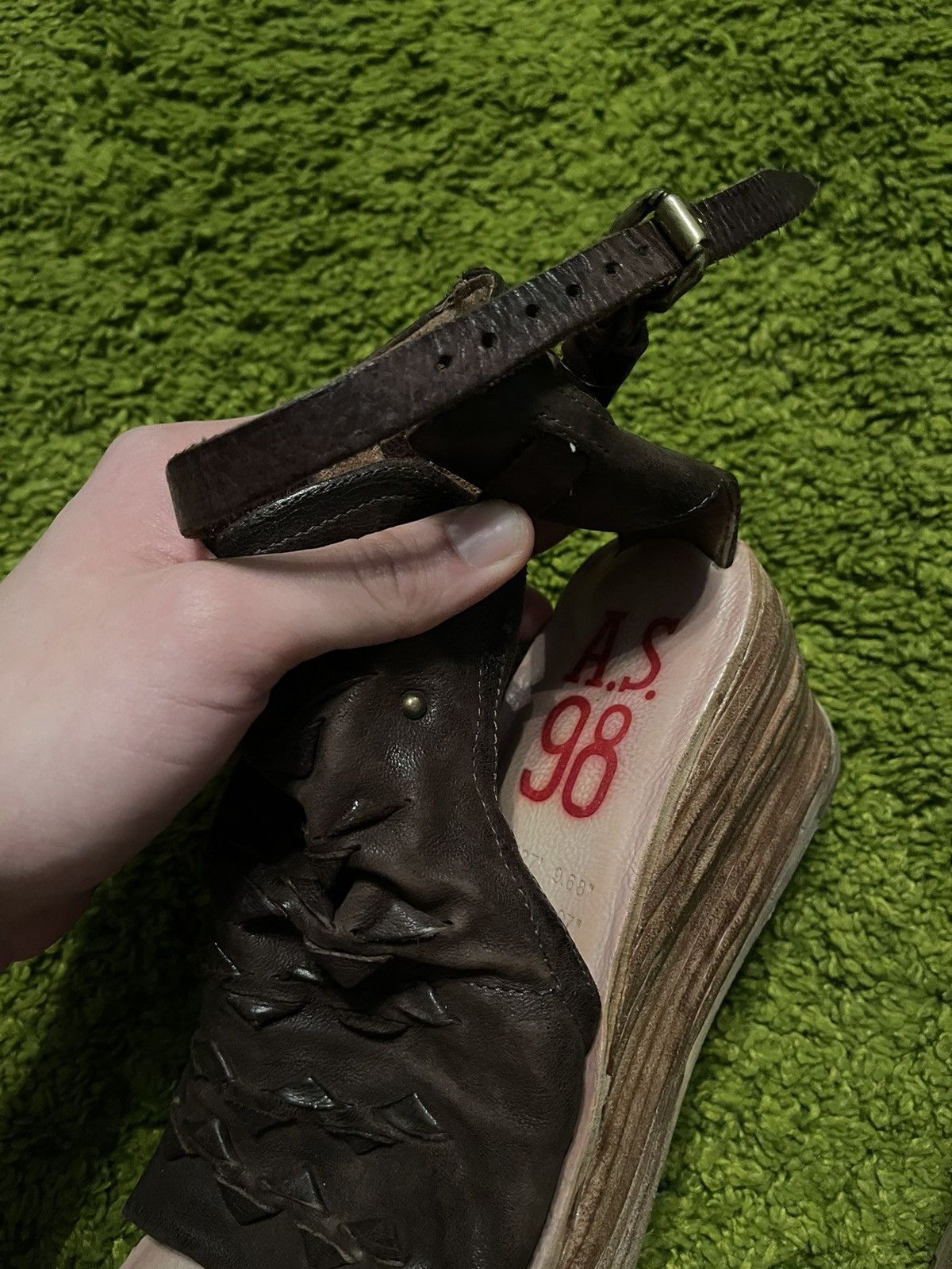 A.S.98 × Designer Airsteps A.S. 98 avant garde real leather sandals shoes Size US 9 / IT 39 - 5 Thumbnail