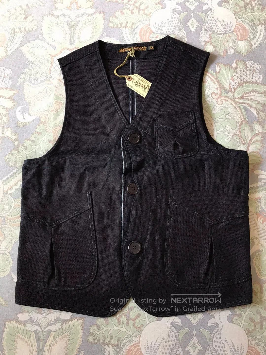 Michael Hoban Rising Sun Indigo Work Vest XS. Size US XS / EU 42 / 0 - 1 Thumbnail