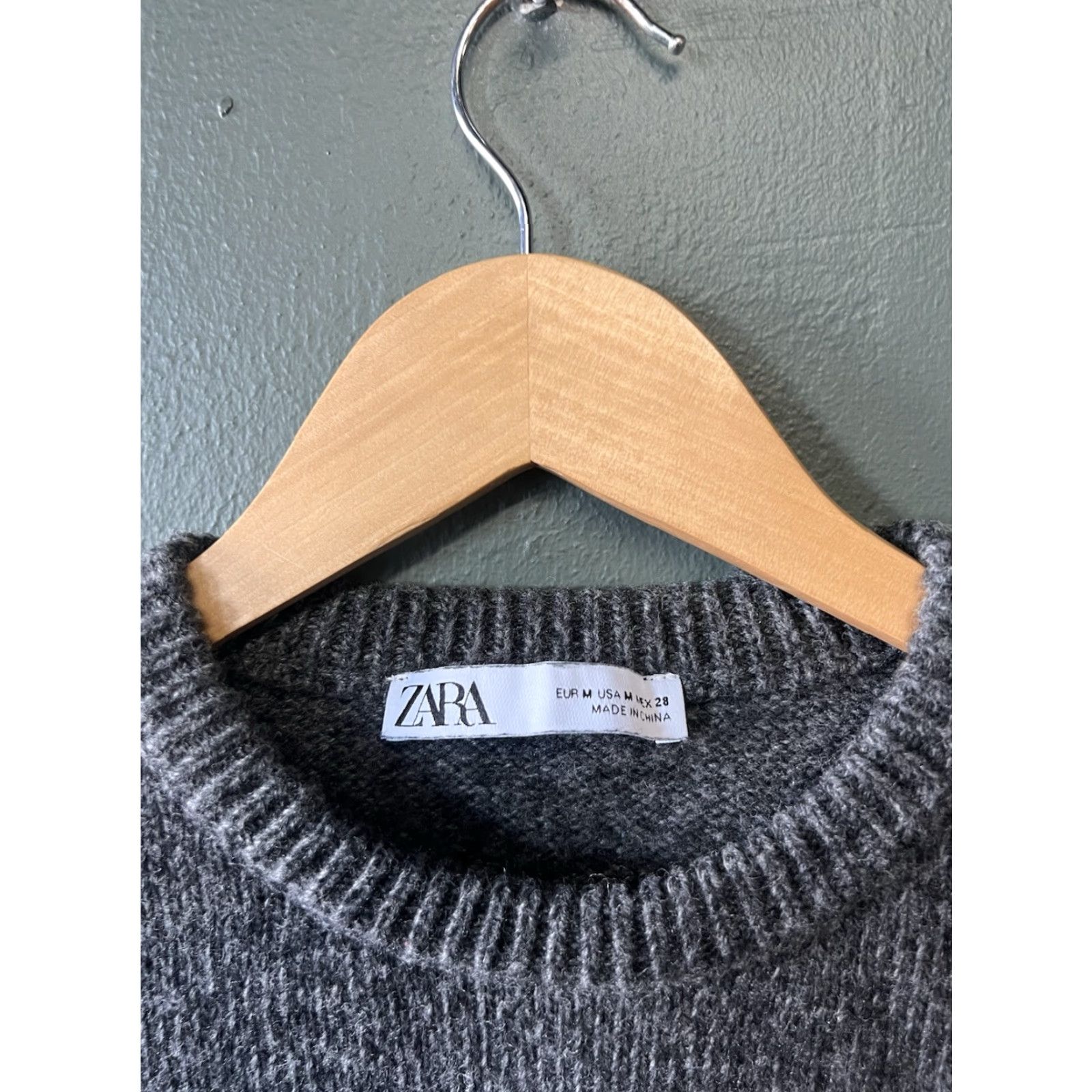 Zara Zara Womens Gray Short Sleeve Knit Shirt size Medium Size M / US 6-8 / IT 42-44 - 3 Thumbnail