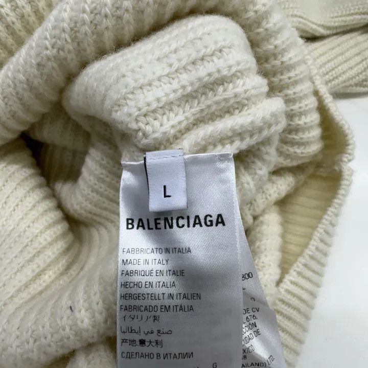 Balenciaga Balenciaga Balenciaga White Long Sleeve Sweater for Men -2 Size US L / EU 52-54 / 3 - 5 Thumbnail