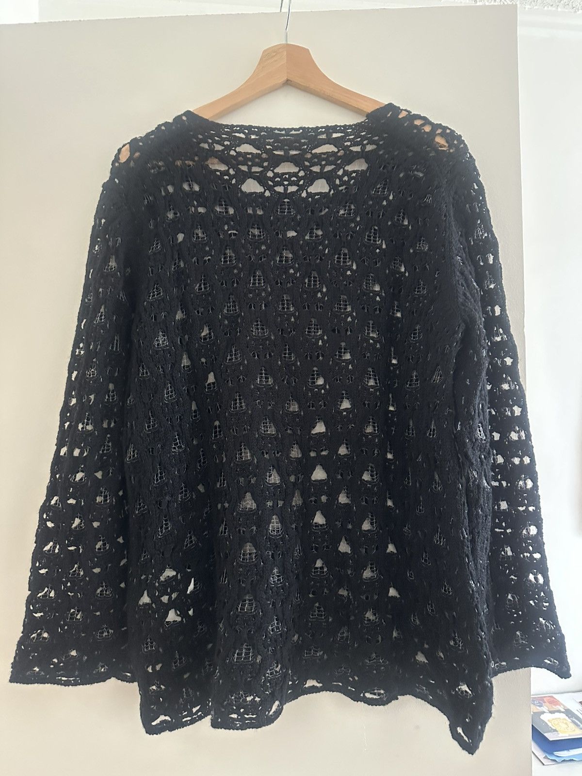 Comme des Garcons Black CDG Semi-Sheer Knit Sweater Size L / US 10 / IT 46 - 4 Thumbnail