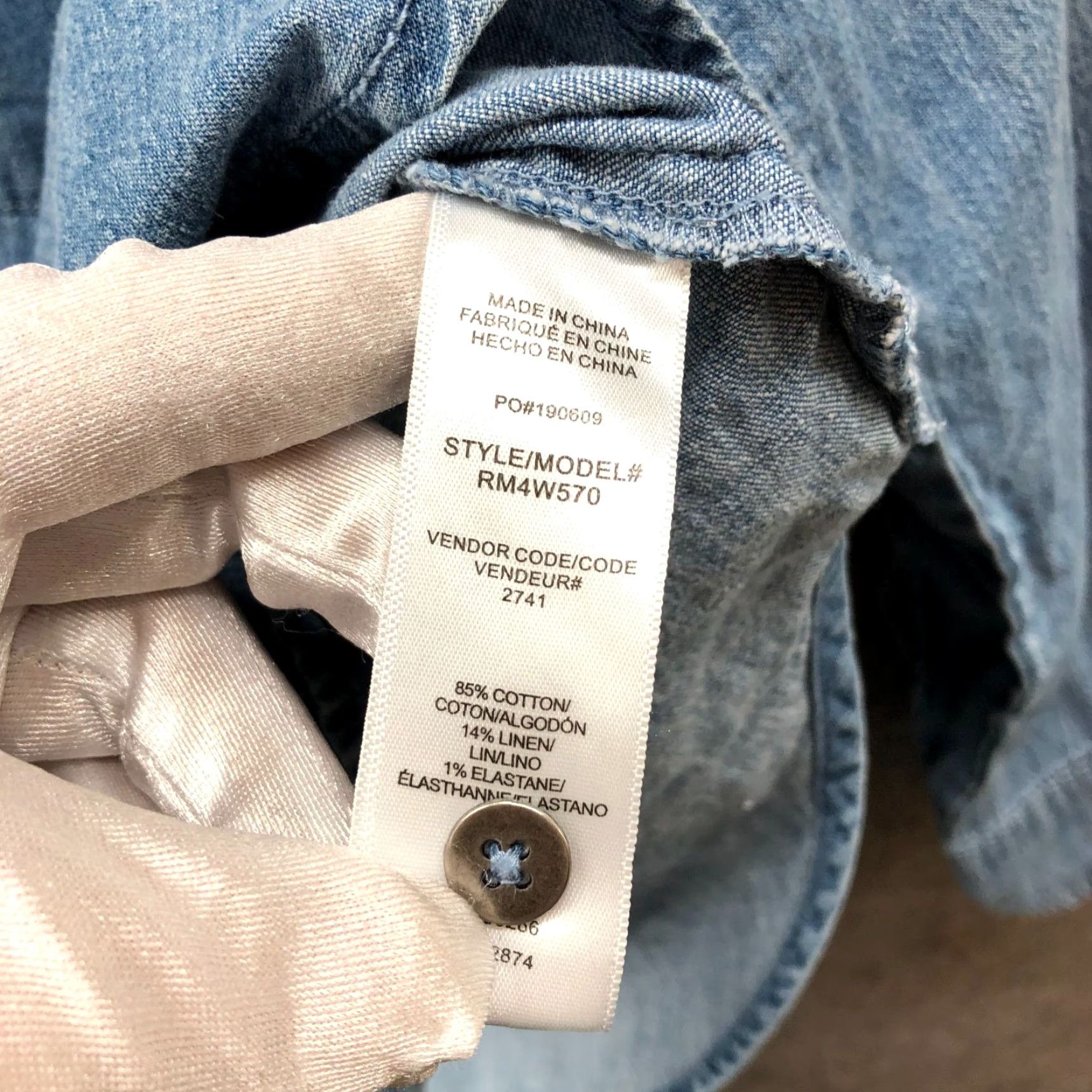 Splendid Splendid X Cella Jane Linen Blend Chambray Shirt Womens S Long Sleeve Oversized Shirt Size S / US 4 / IT 40 - 7 Thumbnail