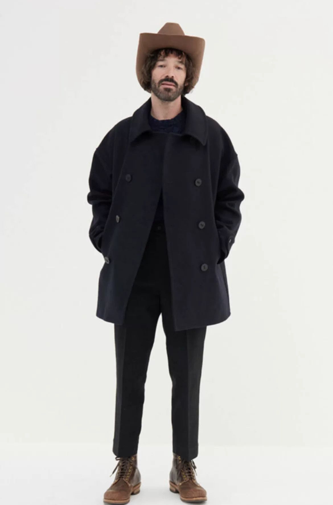 Visvim visvim lieutenant long p.coat in black Size US M / EU 48-50 / 2 - 1 Thumbnail