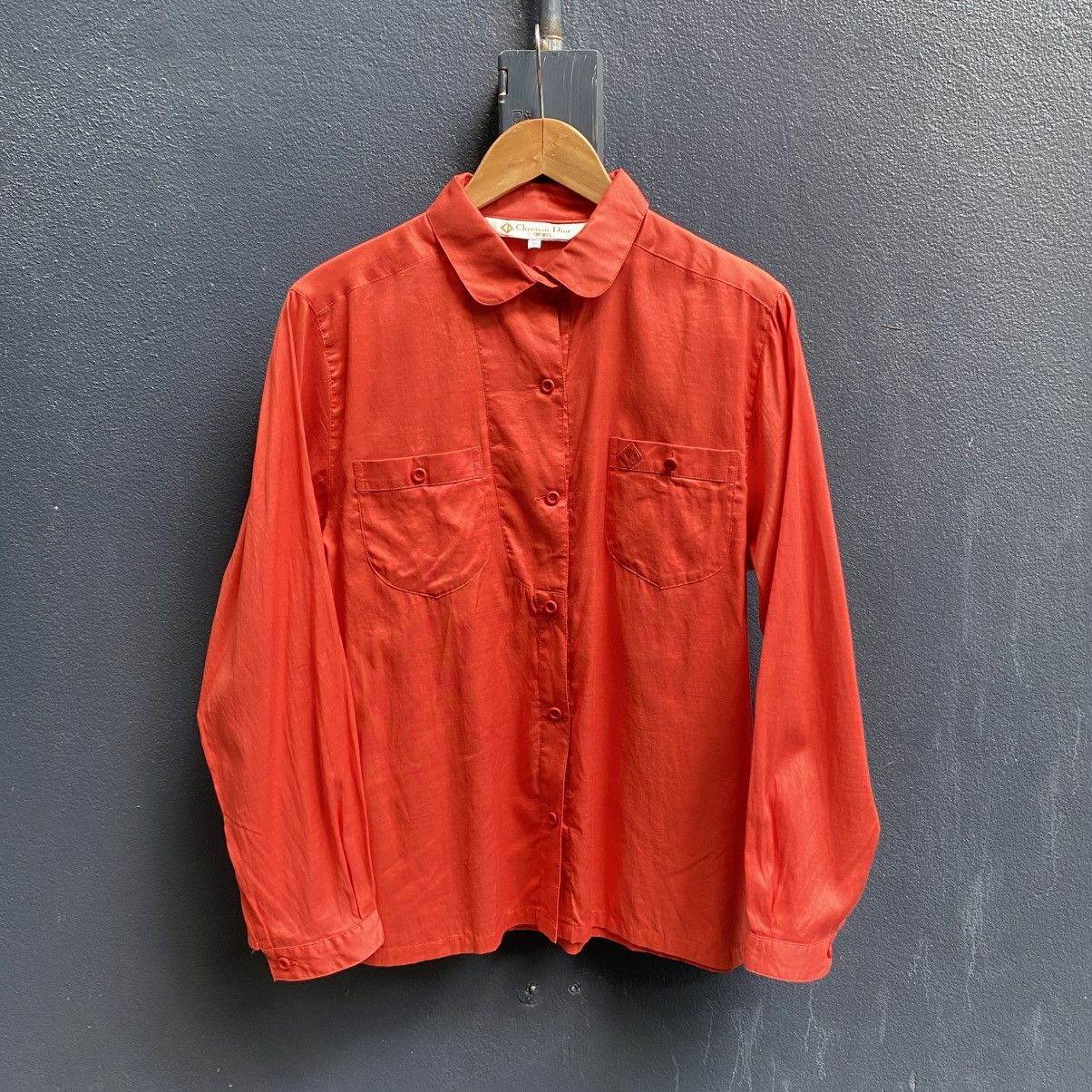 Dior Christian Dior Soft Orange Long Sleeve Shirt Size M / US 6-8 / IT 42-44 - 24 Thumbnail