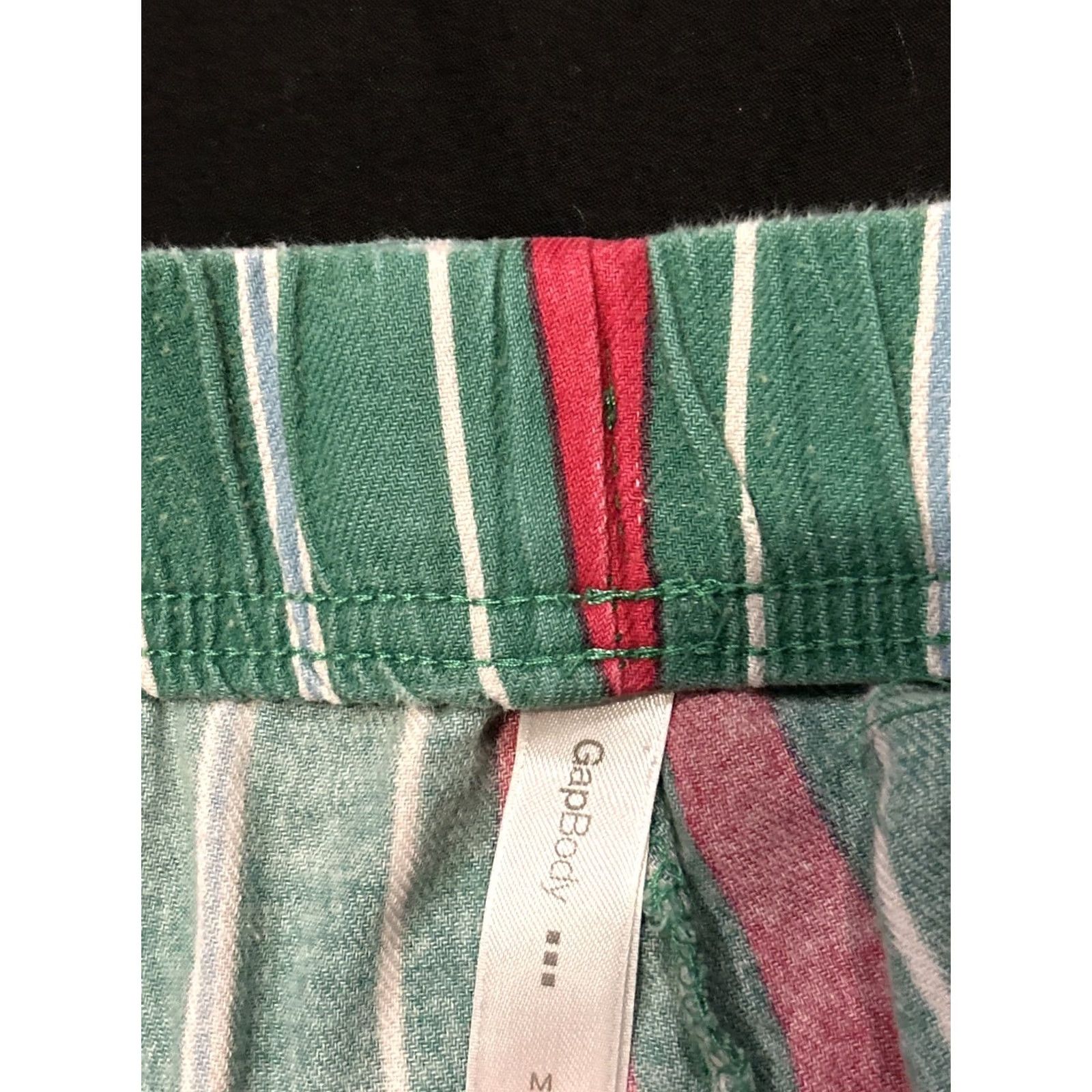 Gap Gap Pajama Pants Lounge Striped Cotton Womens M Multicolor Knit Pocket Drawstring Pants Women’s Size 32" / US 10 / IT 46 - 3 Thumbnail