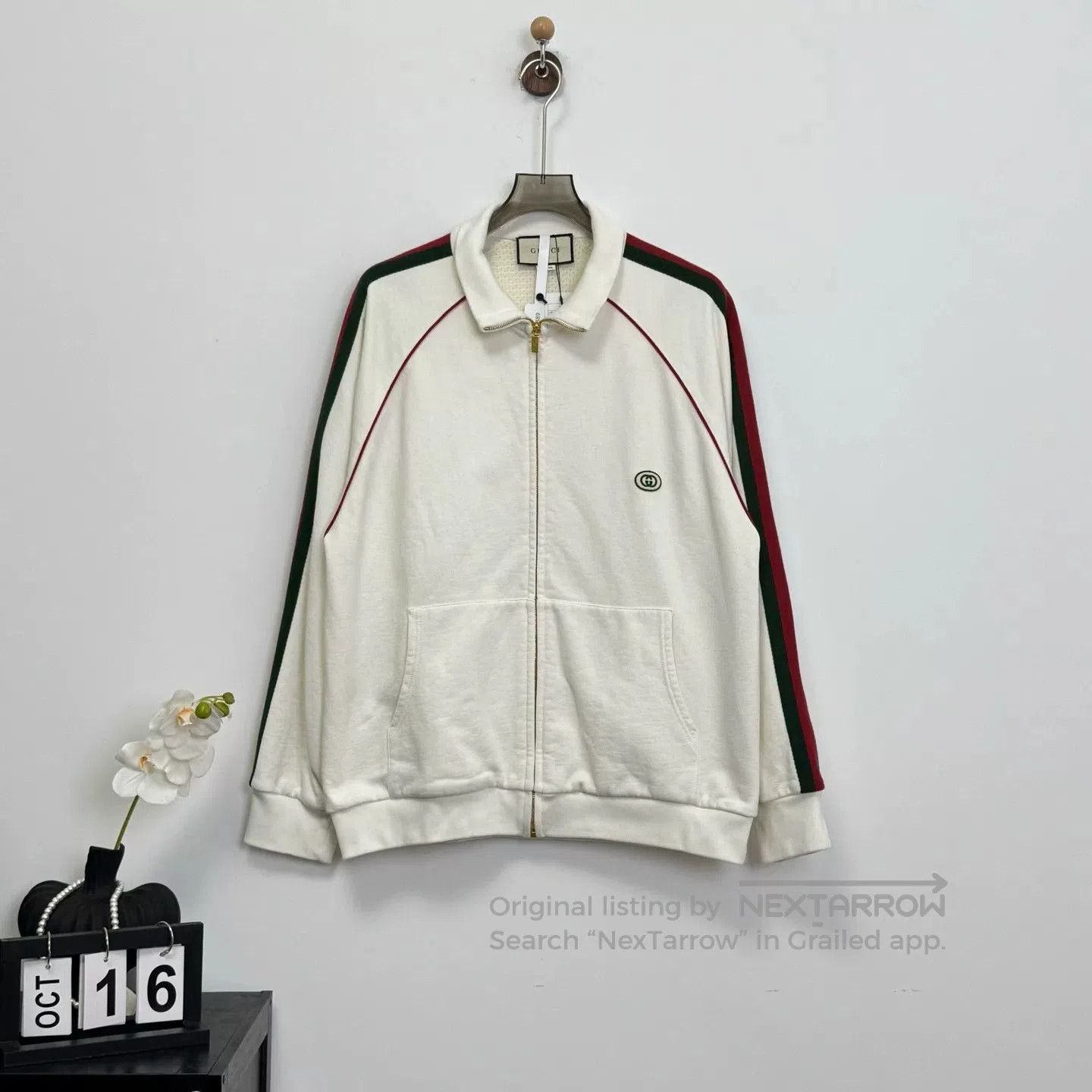 Gucci Gucci Red Green Stripe Logo Zip Jacket. Size US L / EU 52-54 / 3 - 1 Thumbnail
