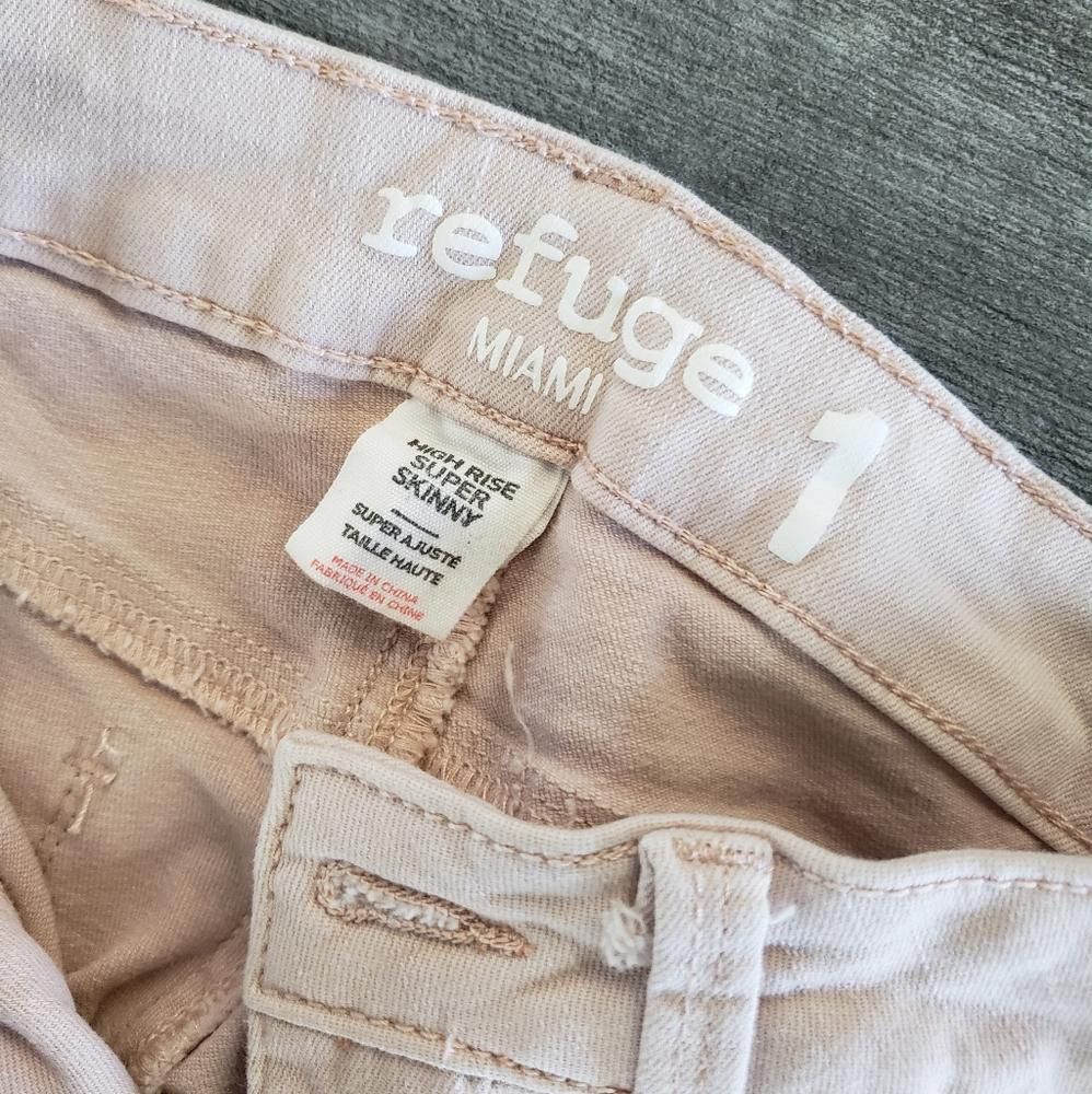 Designer Nude Denim High Waisted Refuge Super Skinny Jean Size 30" / US 8 / IT 44 - 3 Thumbnail