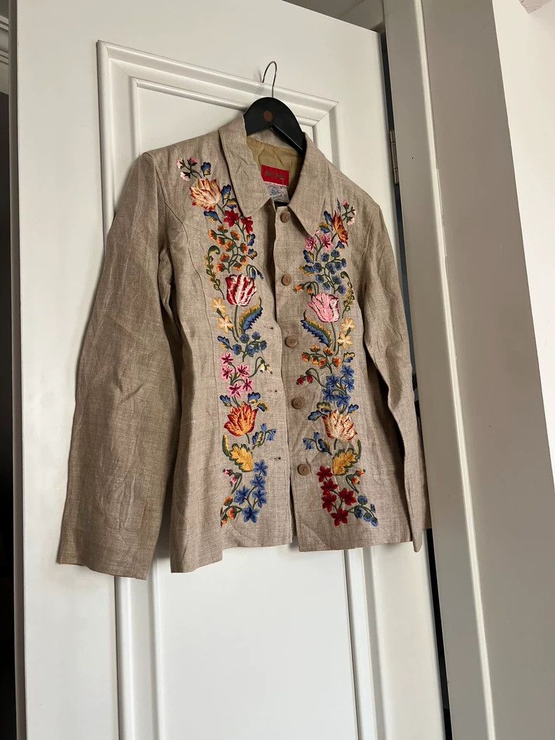 Kenzo KENZO French embroidery heavy work floral cotton linen coa Size M / US 6-8 / IT 42-44 - 2 Thumbnail