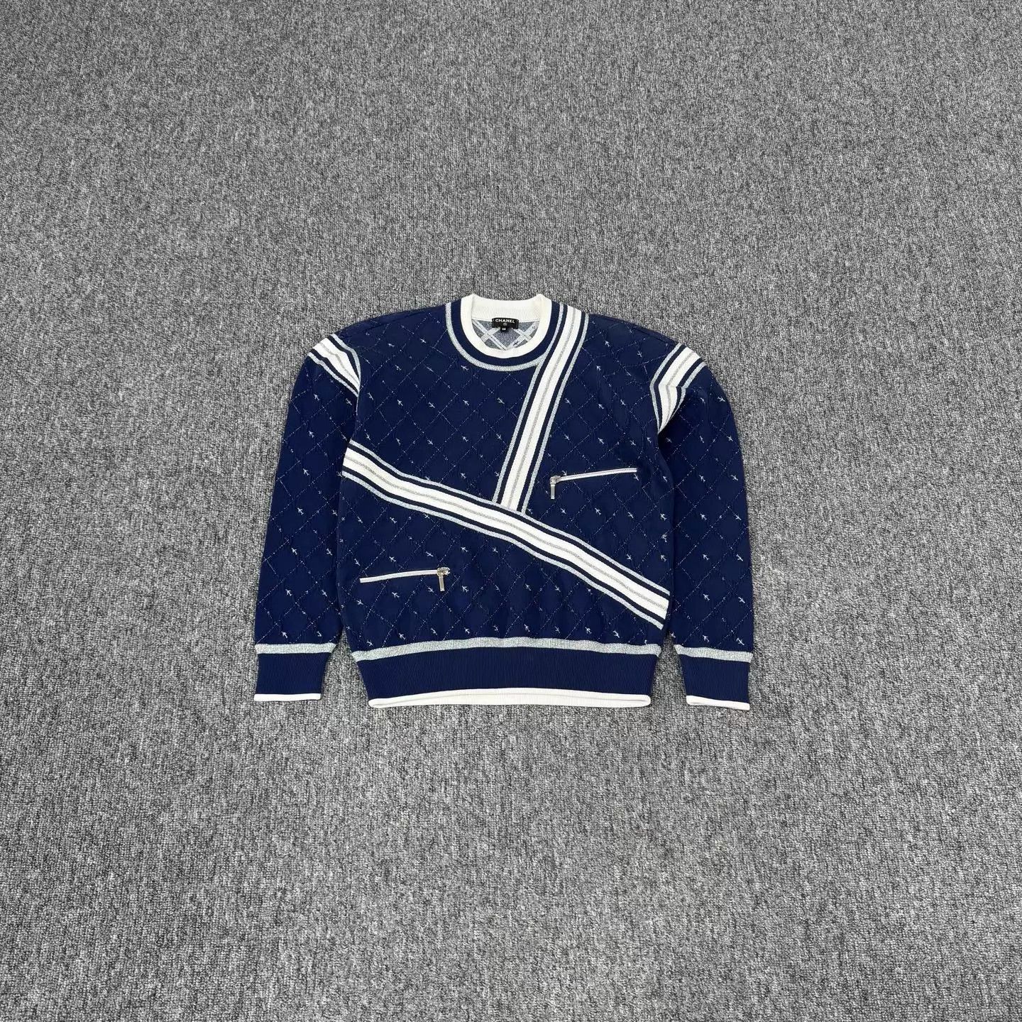 Chanel Chanel 16S Airport Blue White Zip Shimmer Hoodie 38 99% New Size S / US 4 / IT 40 - 1 Thumbnail