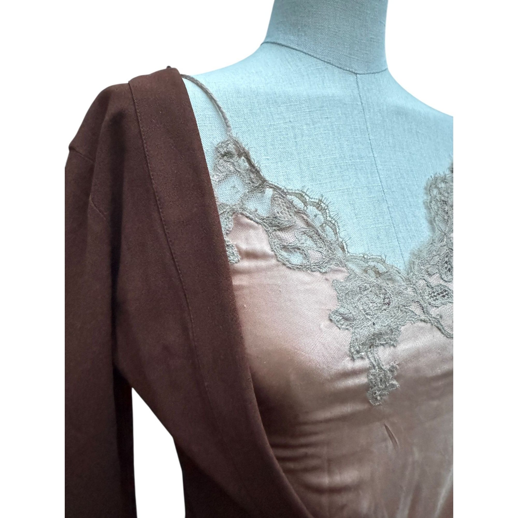 Jean Paul Gaultier Vintage Brown Wool Dress Size S / US 4 / IT 40 - 5 Thumbnail
