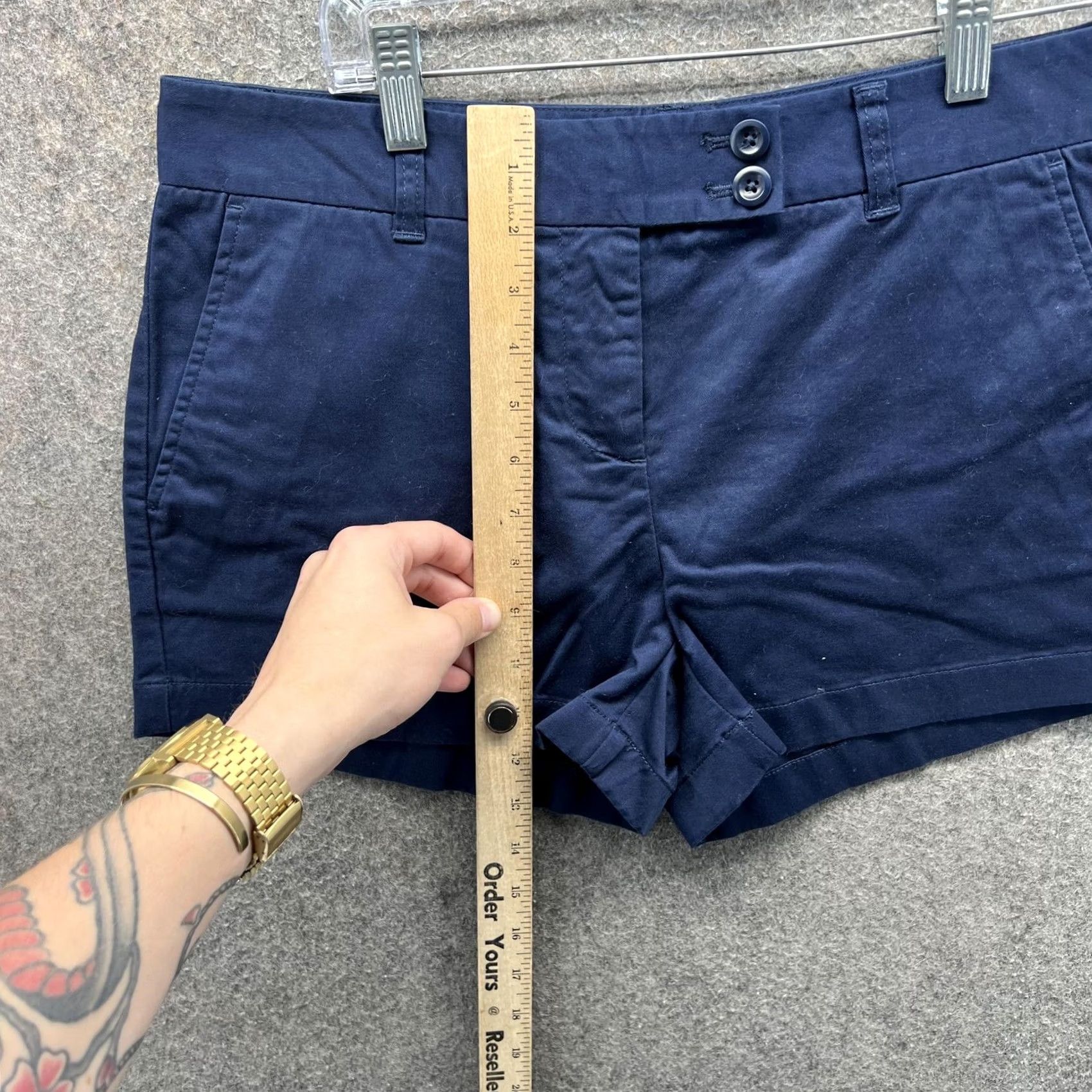 Vineyard Vines Vineyard Vines Shorts Womens 8 Blue Chino Twill Stretch Flat Front Casual Size 30" / US 8 / IT 44 - 5 Thumbnail