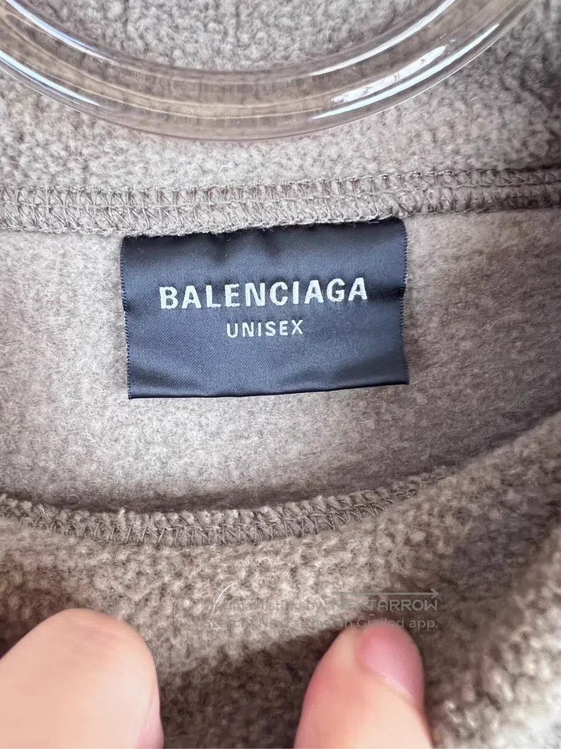 Balenciaga Balenciaga Embroidered Lettering Fleece Hoodie Size US S / EU 44-46 / 1 - 5 Thumbnail
