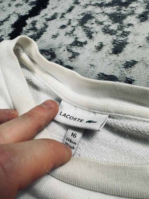 Lacoste Lacoste crewneck sweatshirt white logo S Size US S / EU 44-46 / 1 - 4 Thumbnail
