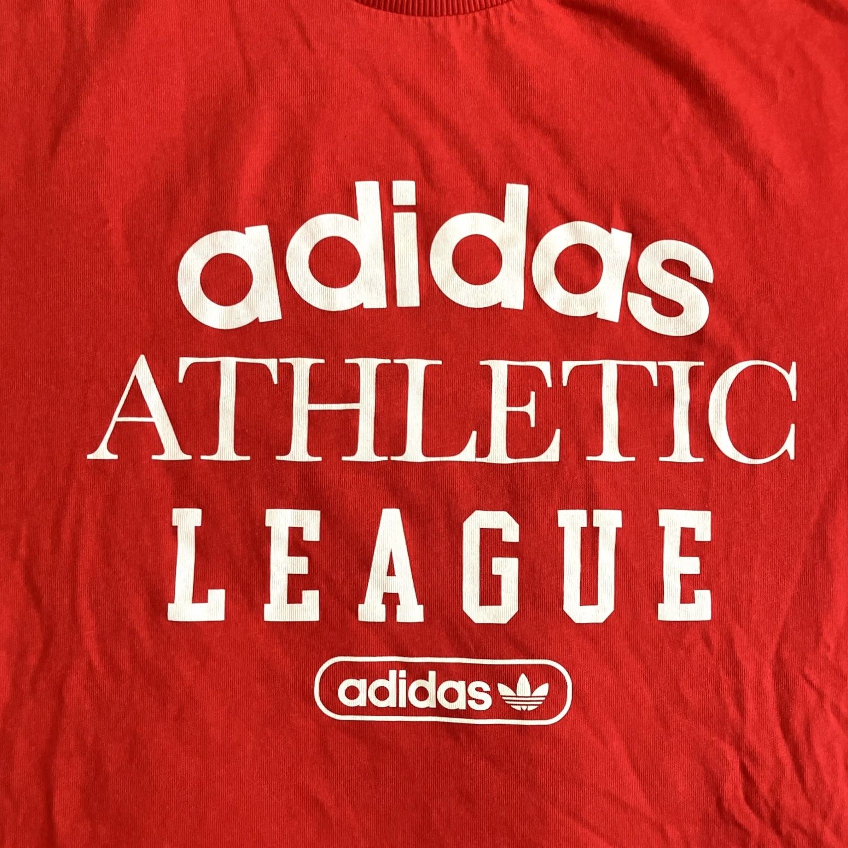 Adidas VINTAGE Adidas Athletic League Red T Shirt Men 2XL Crew Neck Short Sleeve Cotton Adidas Athletic League Mens Red T Shirt 2XL Size US XXL / EU 58 / 5 - 2 Thumbnail