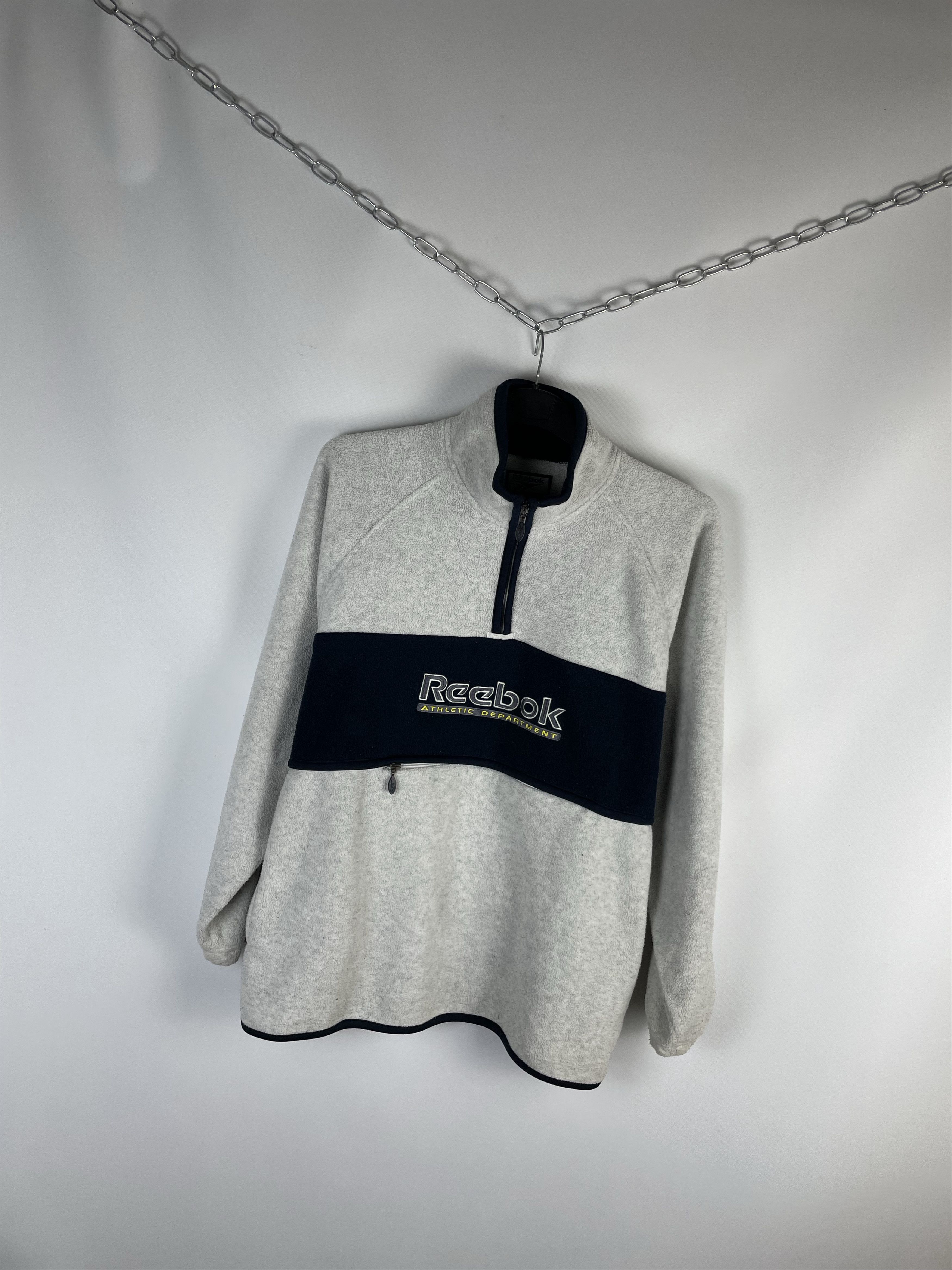 Reebok Vintage 90s Reebok Fleece sweatshirt zip Size US S / EU 44-46 / 1 - 2 Thumbnail