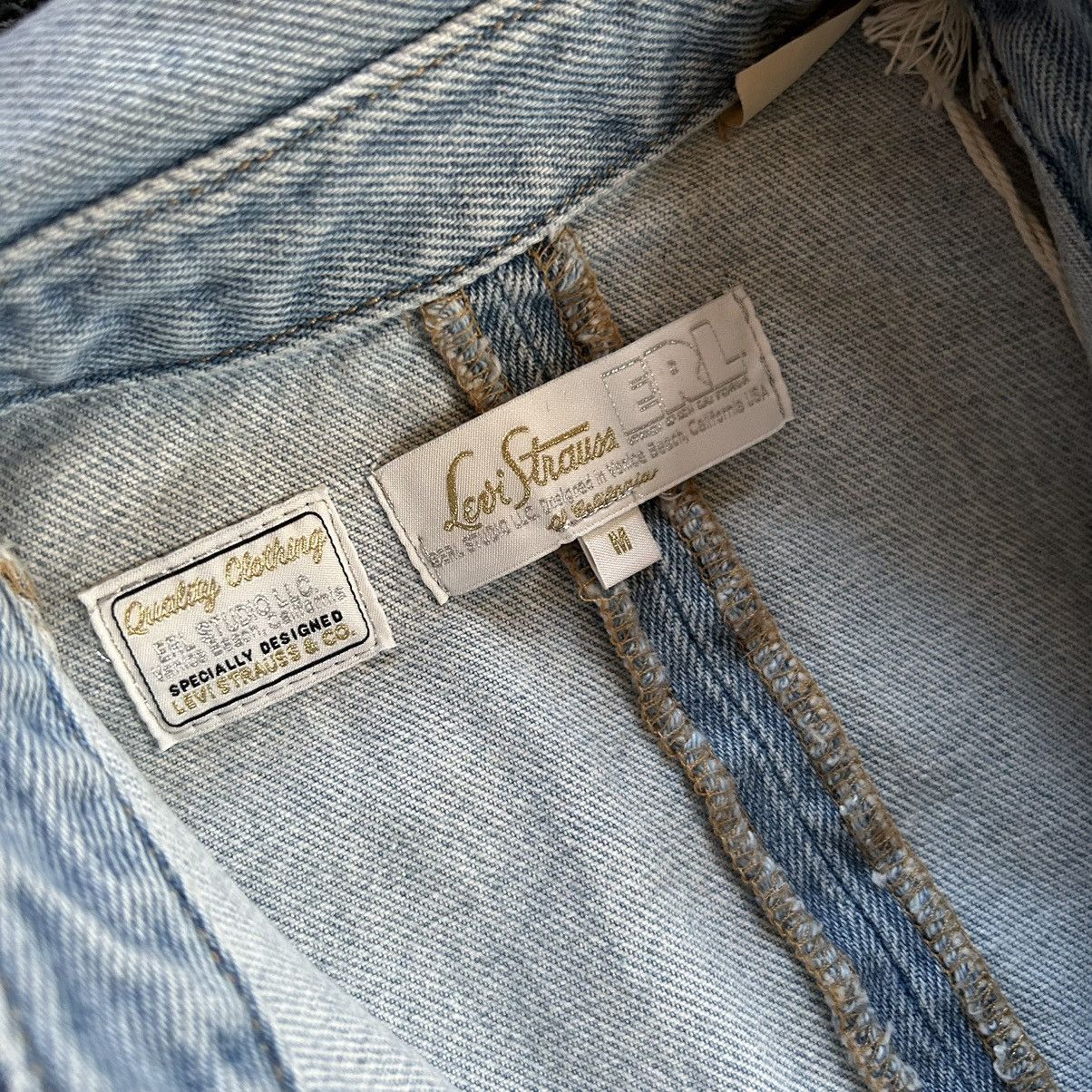 ERL × Levi's LiGHT BLUE STONE WASH FiTTED DENiM SHiRT A53830000 Size M / US 6-8 / IT 42-44 - 7 Thumbnail