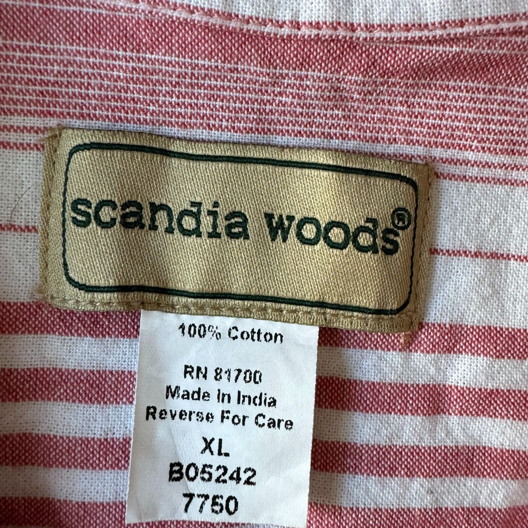 Vintage VINTAGE Scandia Woods Shirt Mens XL Red Striped Button-Up Casual Size US XL / EU 56 / 4 - 4 Thumbnail