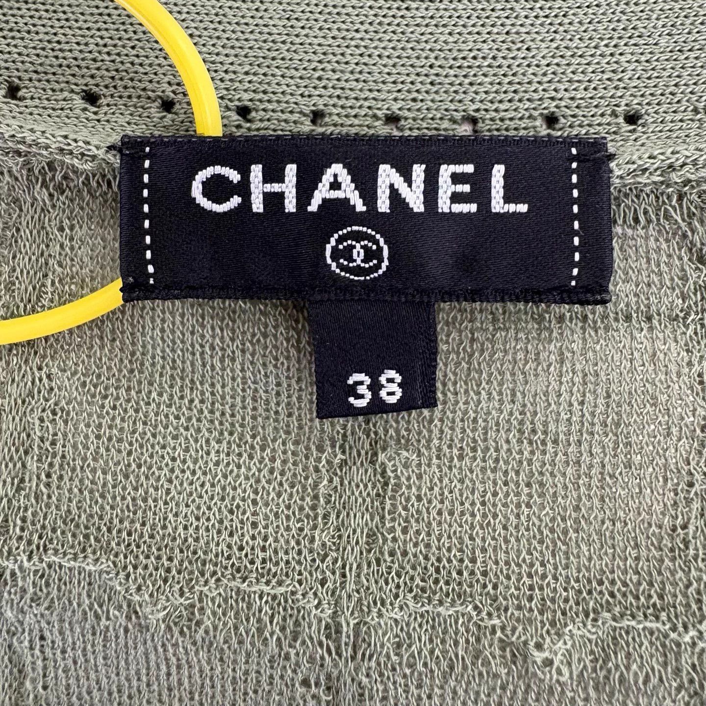 Chanel Chanel Women's Green Openwork Knit Cardigan Size S / US 4 / IT 40 - 3 Thumbnail