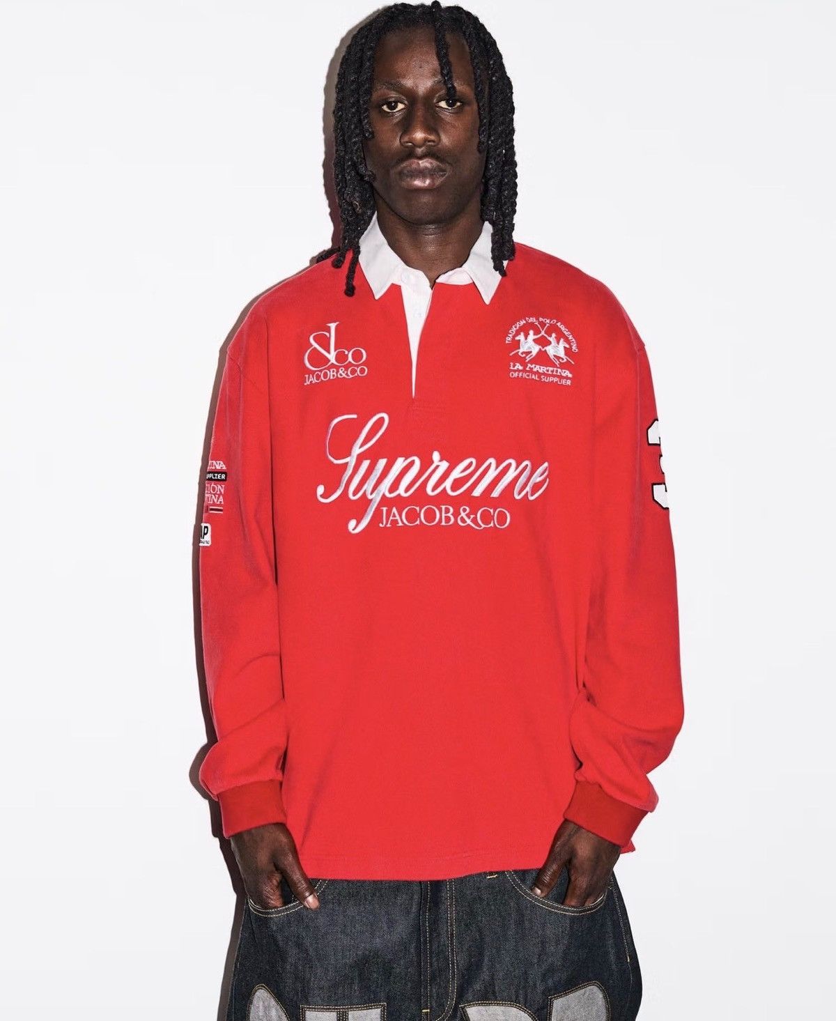 Jacob & Co. × Supreme Supreme La Martina Jacob & Co Rugby Red