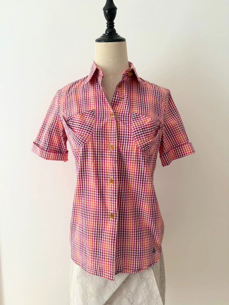 Vivienne Westwood Vivienne Westwood Size1 Pink and purple floral collar check Size S / US 4 / IT 40 - 1 Thumbnail