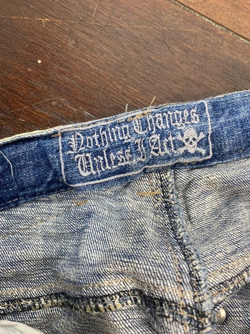 Japanese Brand Unisex🔥Unbrand denim with patches pants jeans Size 27" / US 4 / IT 40 - 7 Thumbnail