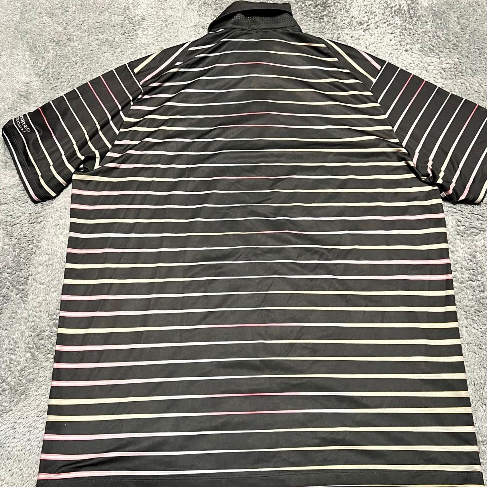 Nike Nike Tiger Woods Polo Shirt Mens XL Black Striped Golf Performance Dri Fit Size US XL / EU 56 / 4 - 5 Thumbnail